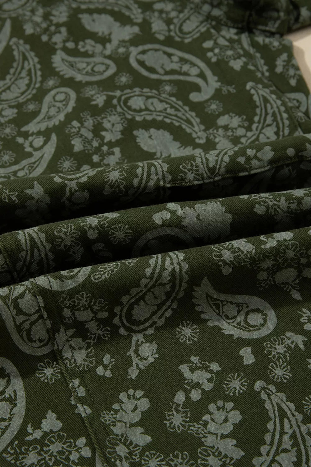 Paisley Print Harem Denim Pants