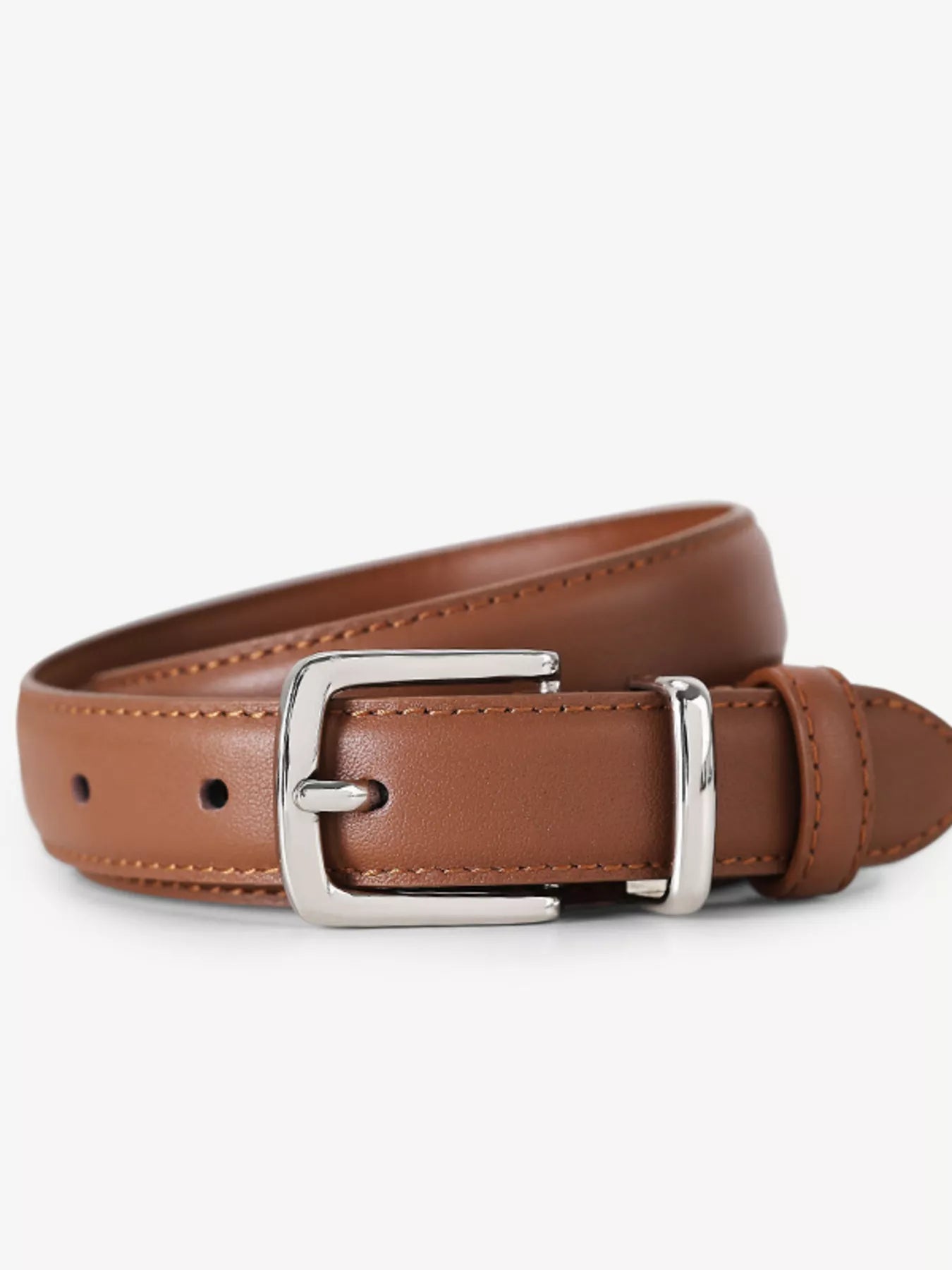 Classic Leather Skinny Belt