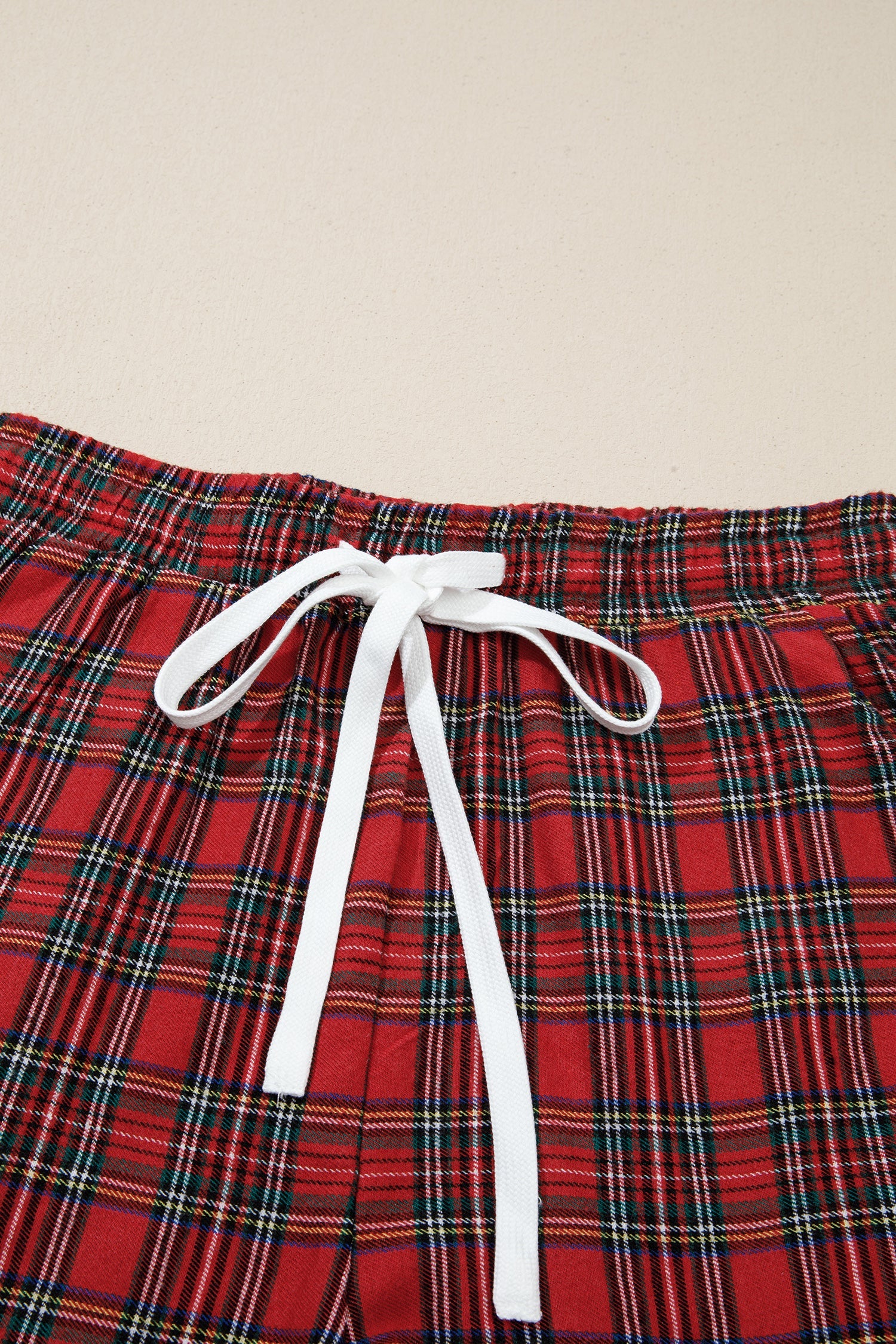 Christmas MERRY Graphic Top & Plaid Shorts Set