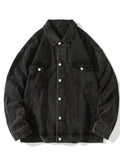 Men's Vintage Button Up Wash Denim Jacket