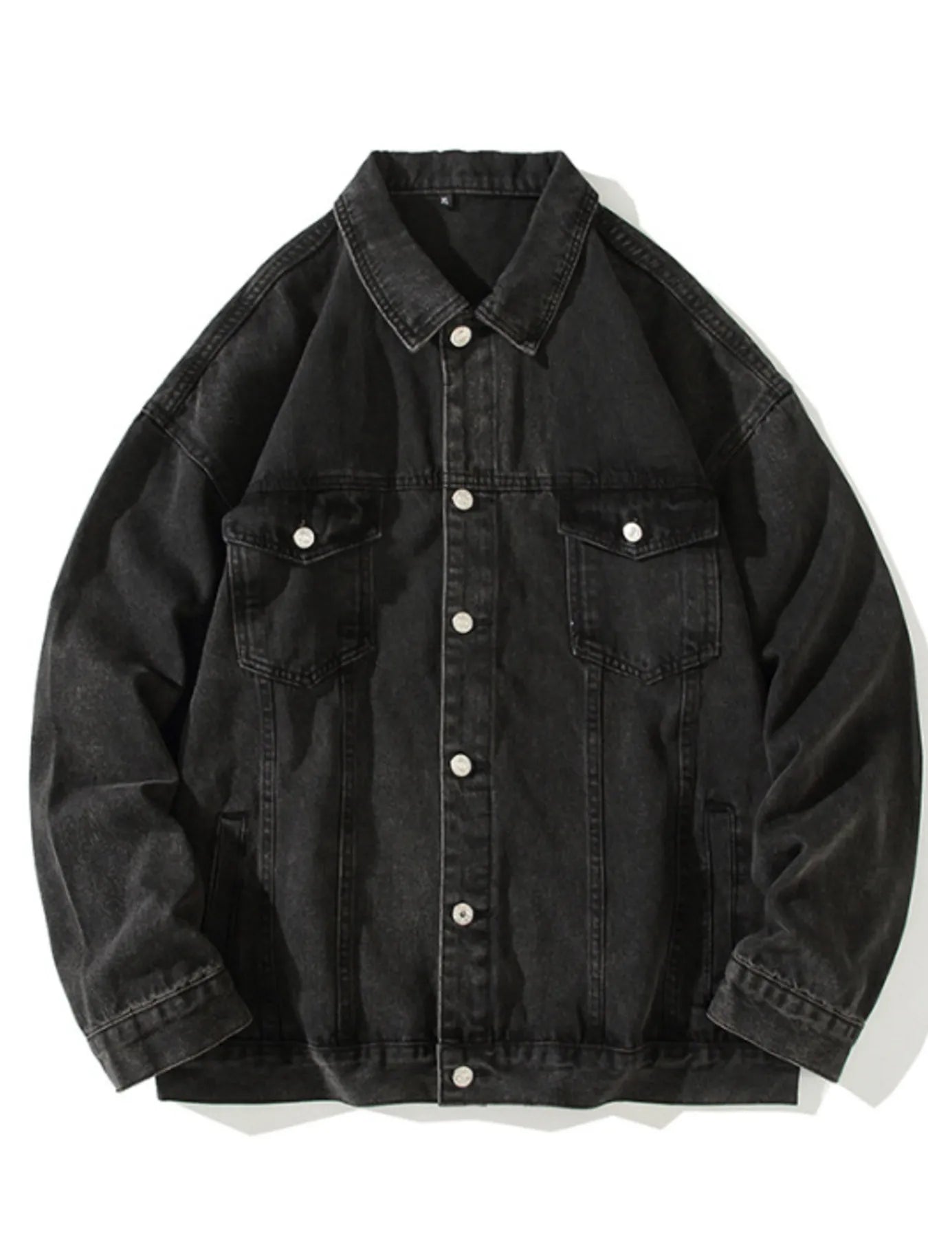 Men's Vintage Button Up Wash Denim Jacket
