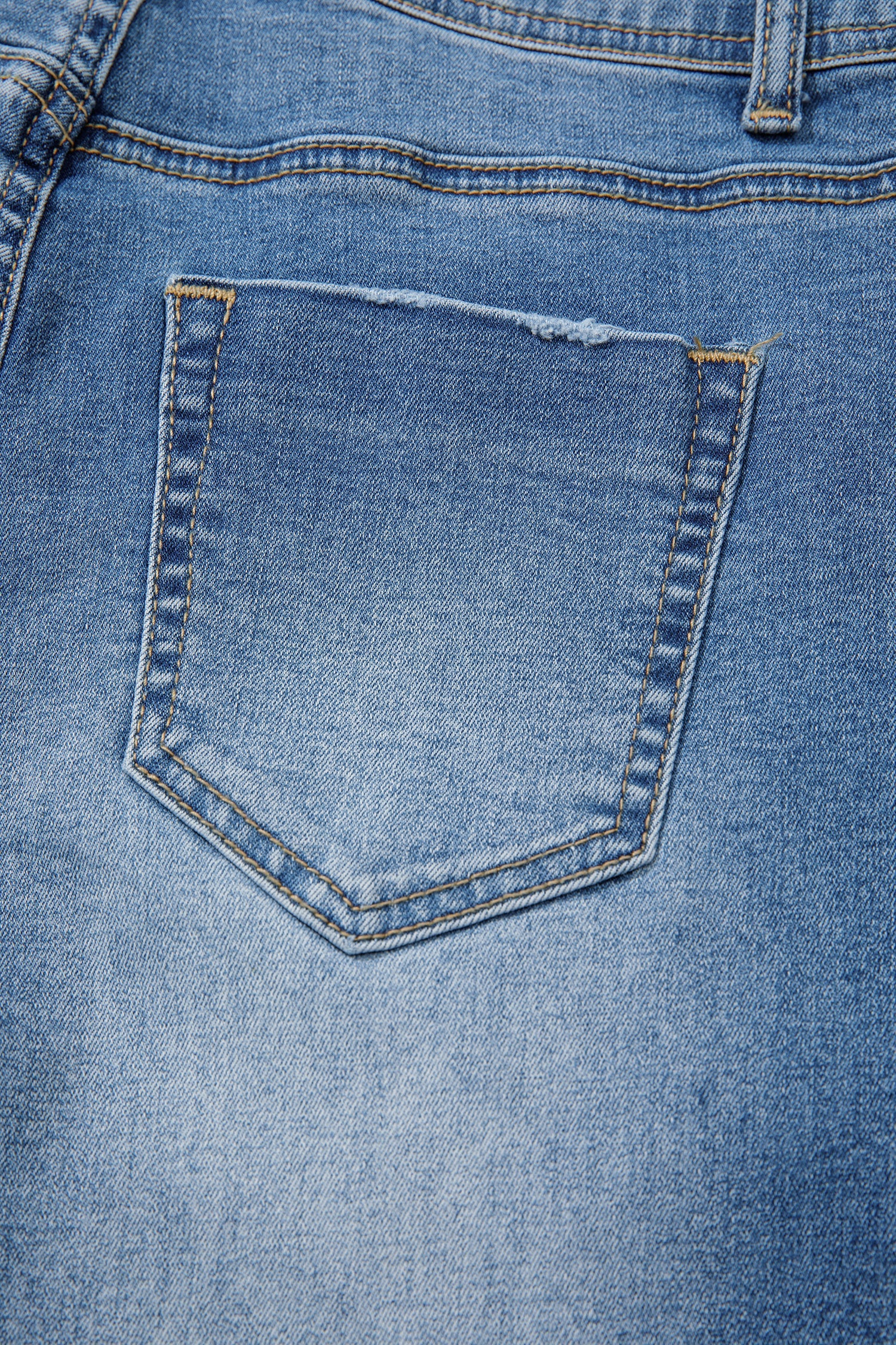 Myosotis Acid Washed Straight Leg Full Length Casual Jeans