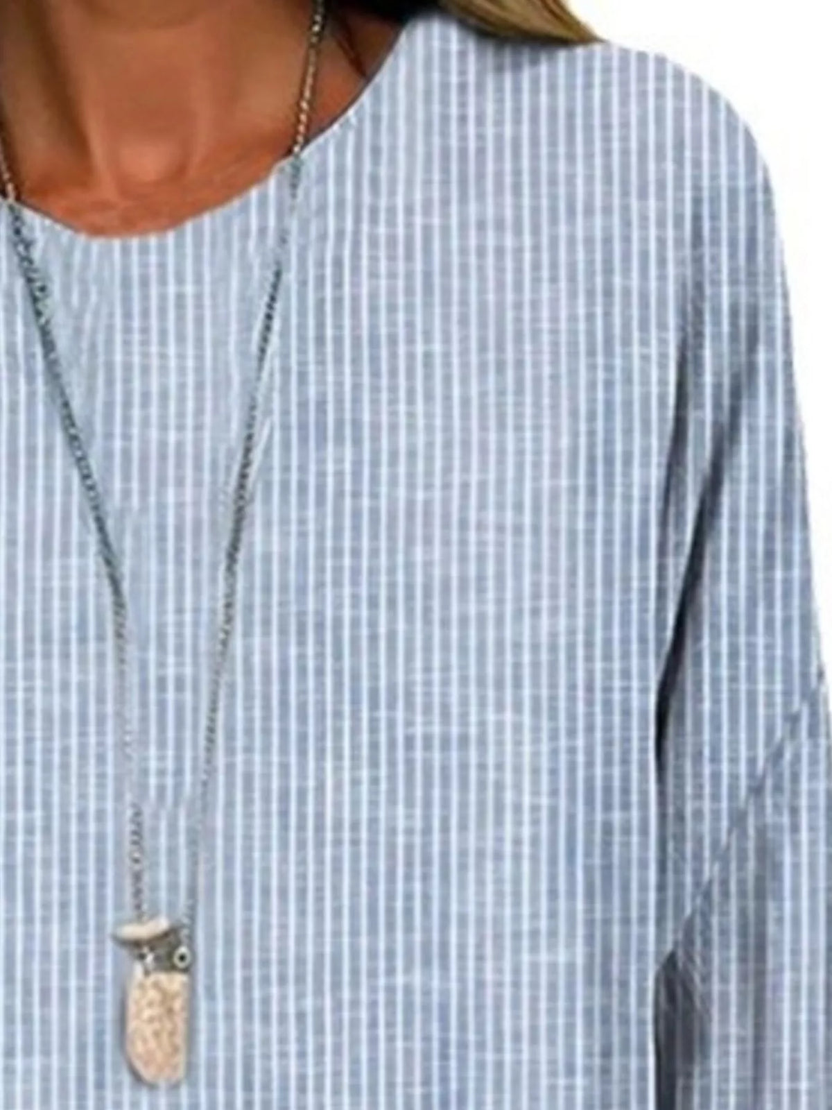 Casual Striped Long Sleeve Blouse