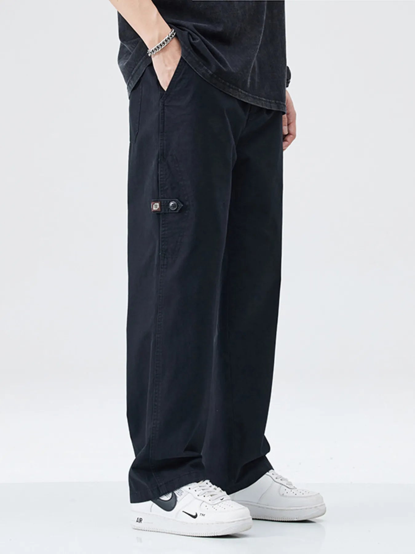 Men's Full Size Casual Loose Fit Carpenter Pants Plus Size