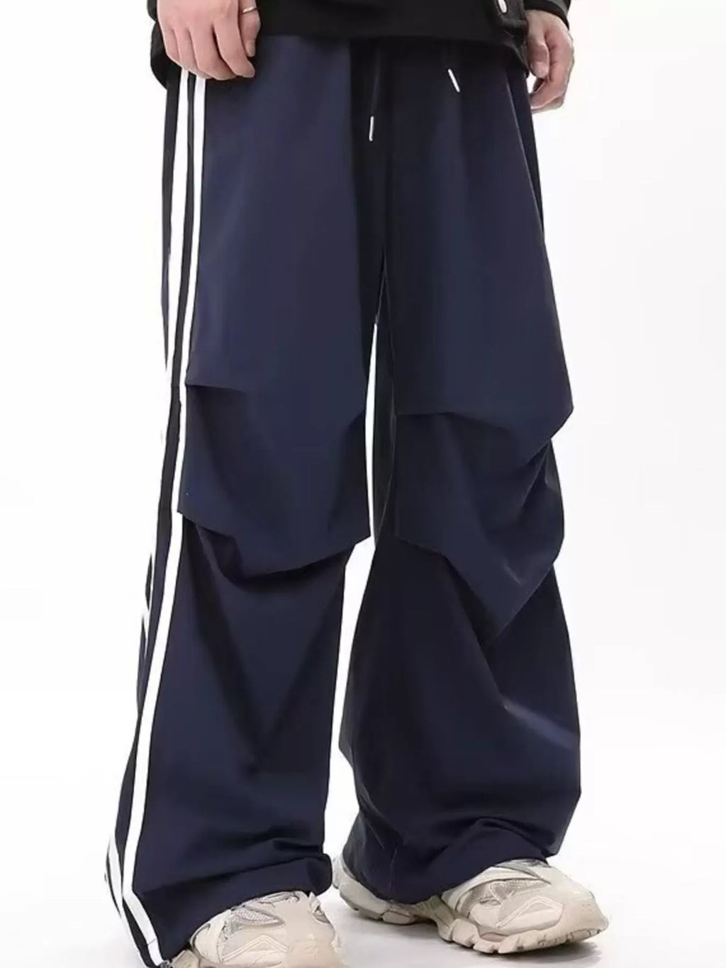Men's Plus Size Wide Leg Striped Pants