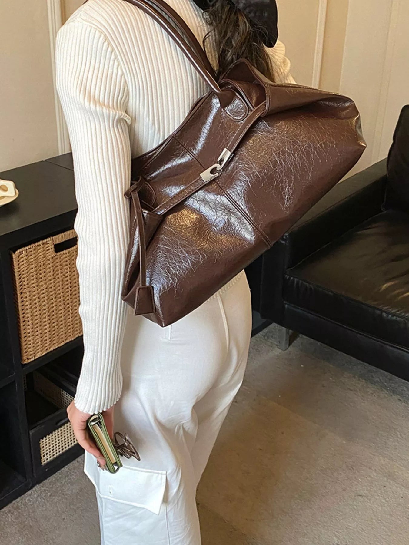 PU Leather Shoulder Bag
