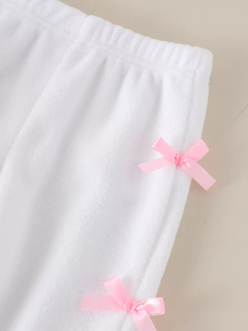 Children's Bow Round Neck Top and Pants Set