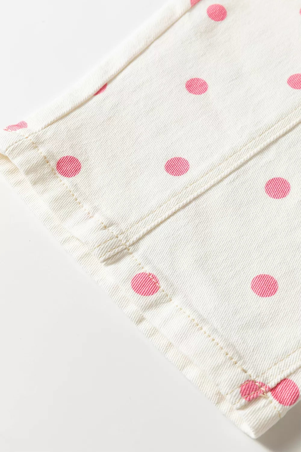 Polka Dot Wide-Leg Jeans