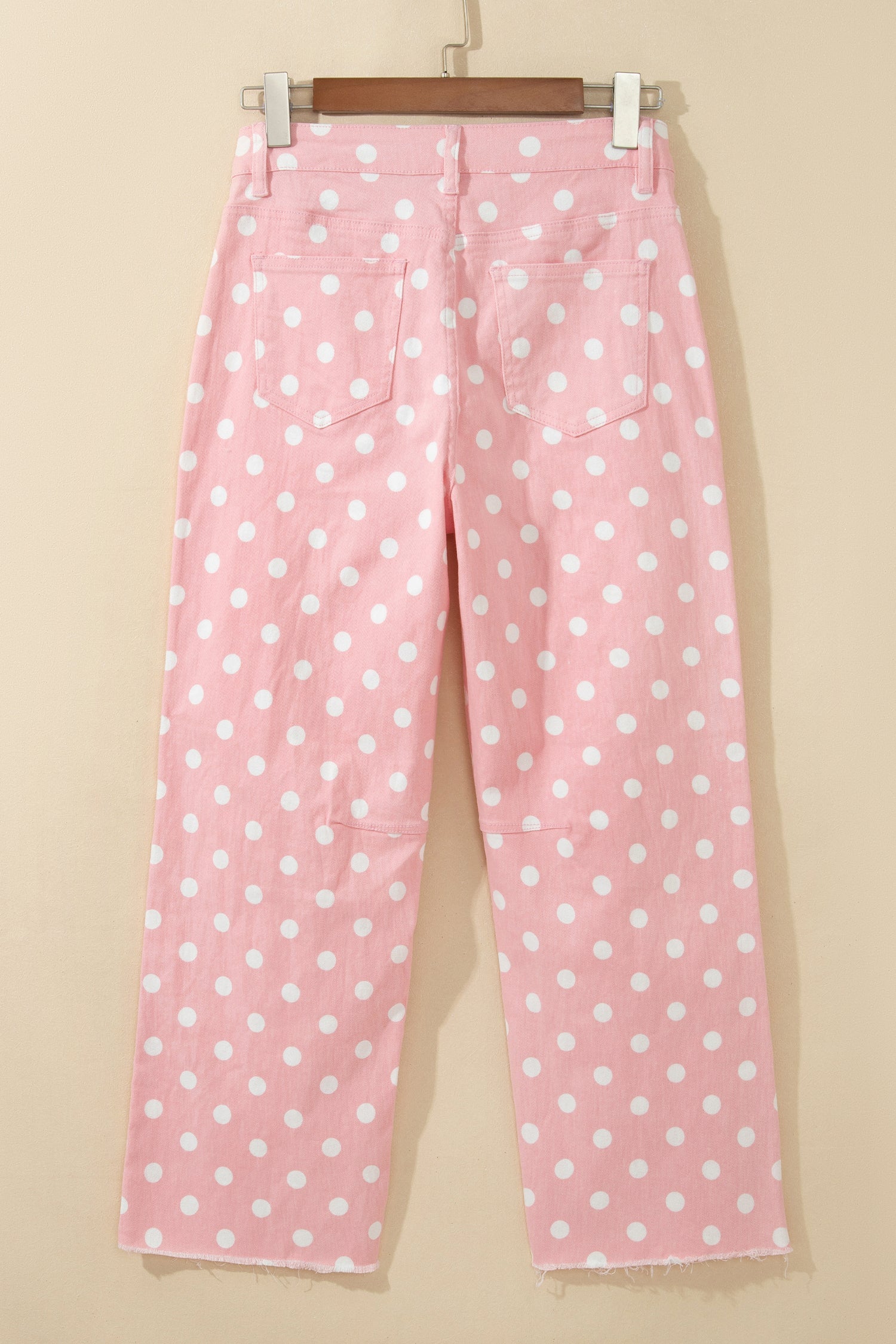 Sky Blue Polka Dot Casual Slim Fit Jeans