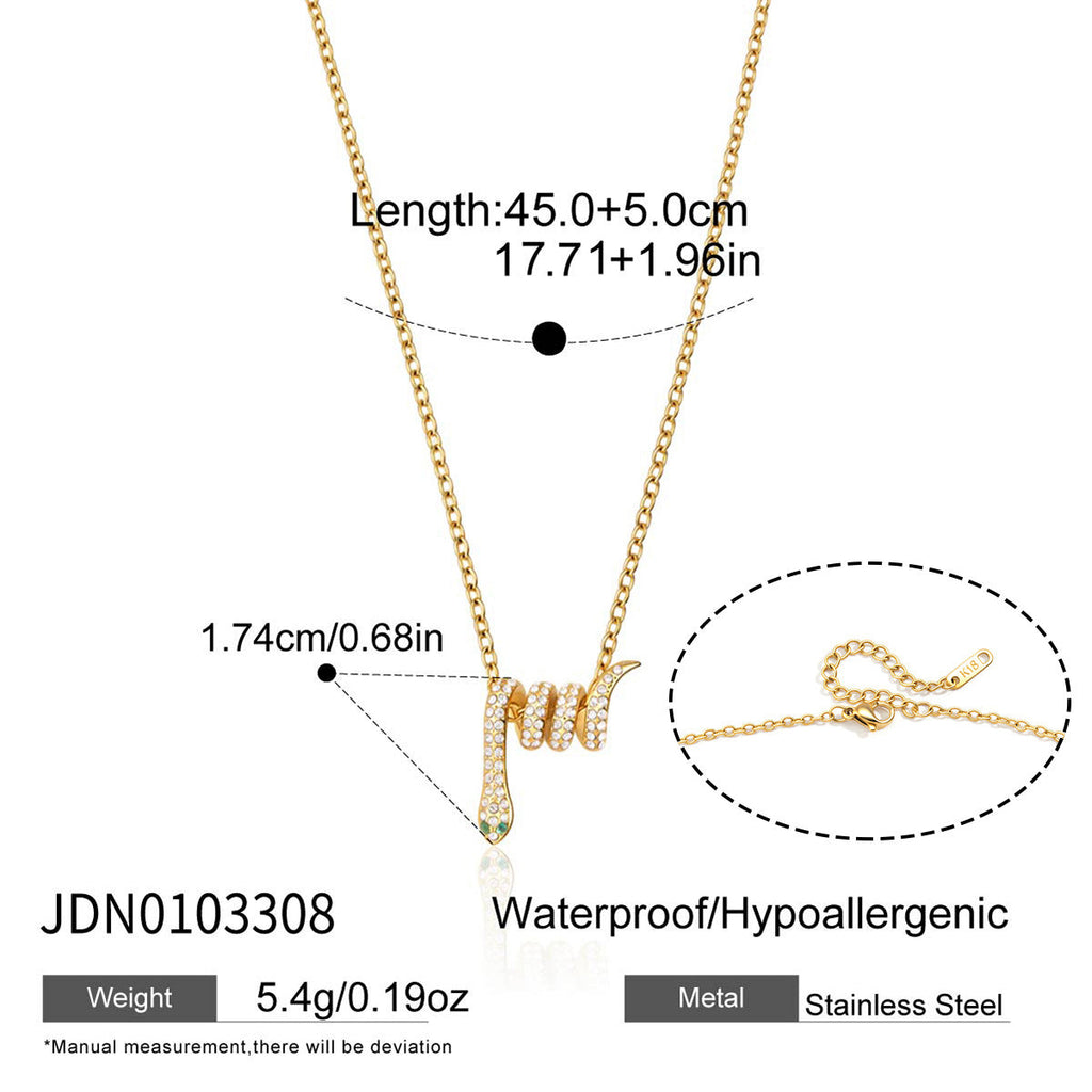 Snake Zircon Pendant Necklace Collection
