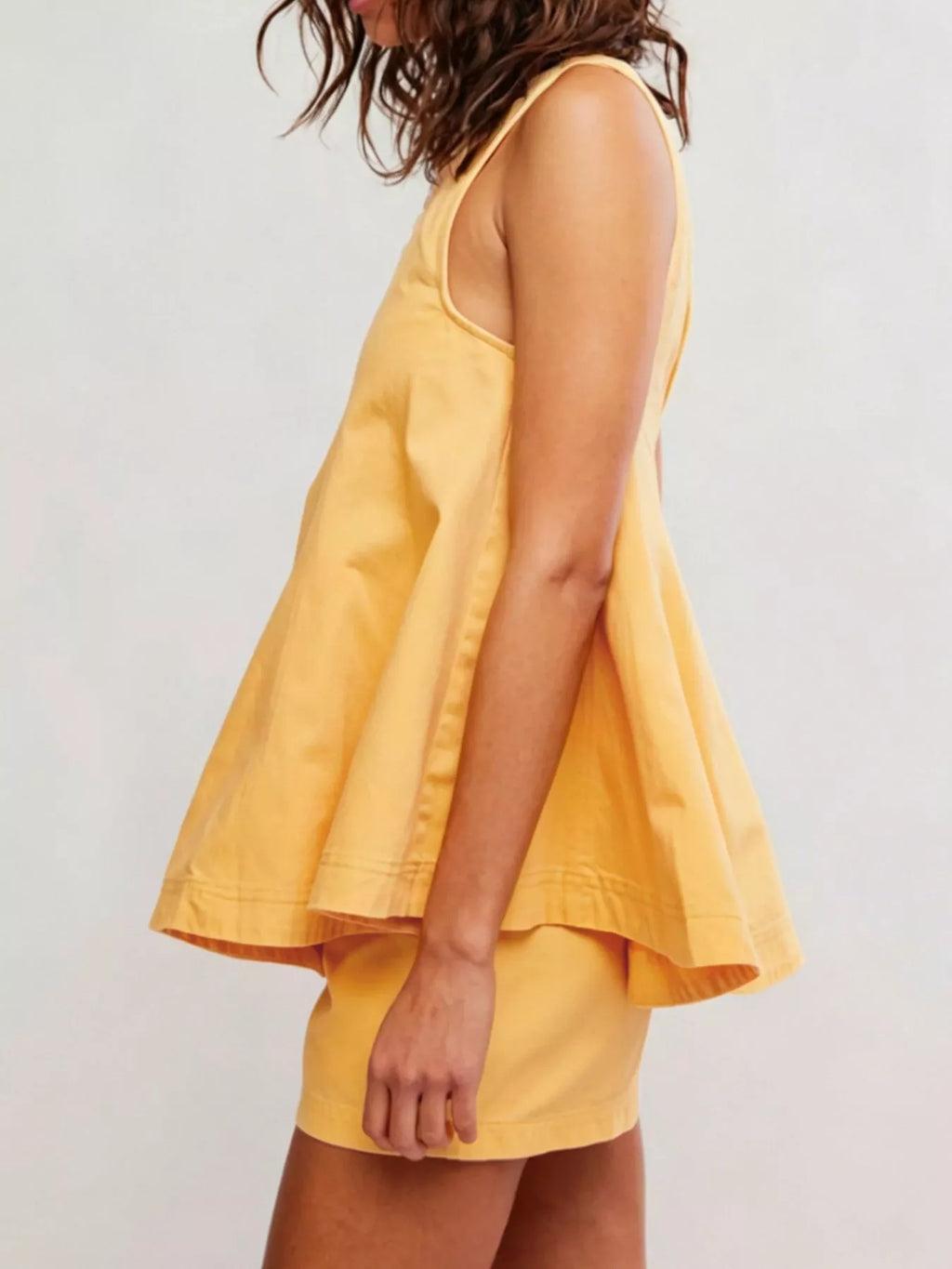 Sleeveless Top and Shorts Denim Set