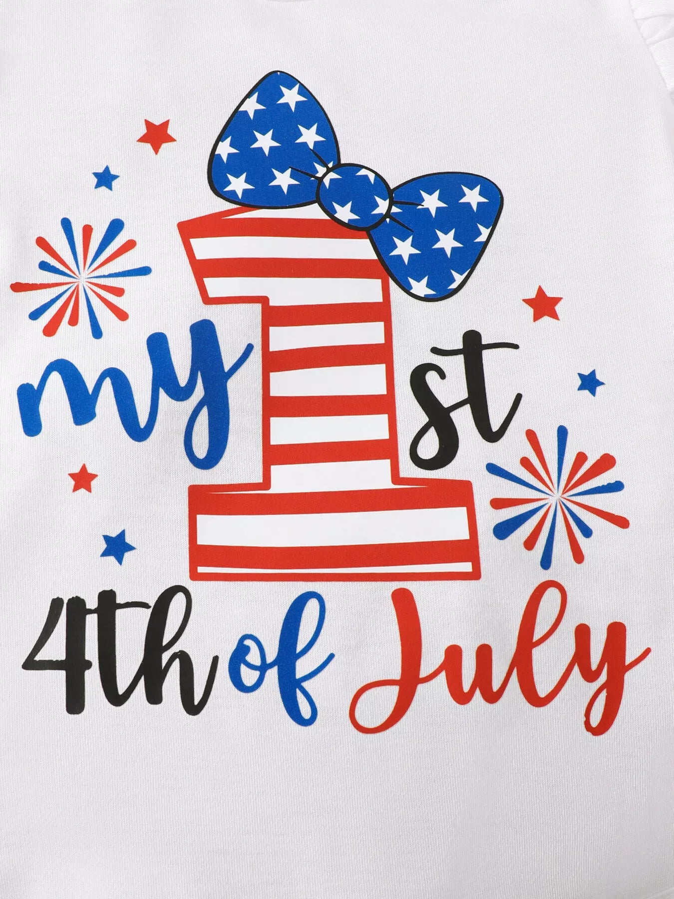 Children's Patriot Letter Bodysuit and Flare Pants 4 Piece Set