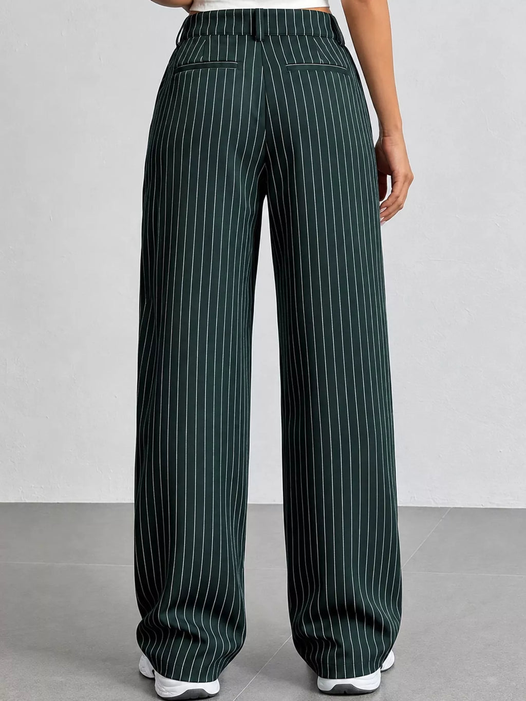 Striped Wide-Leg Pants
