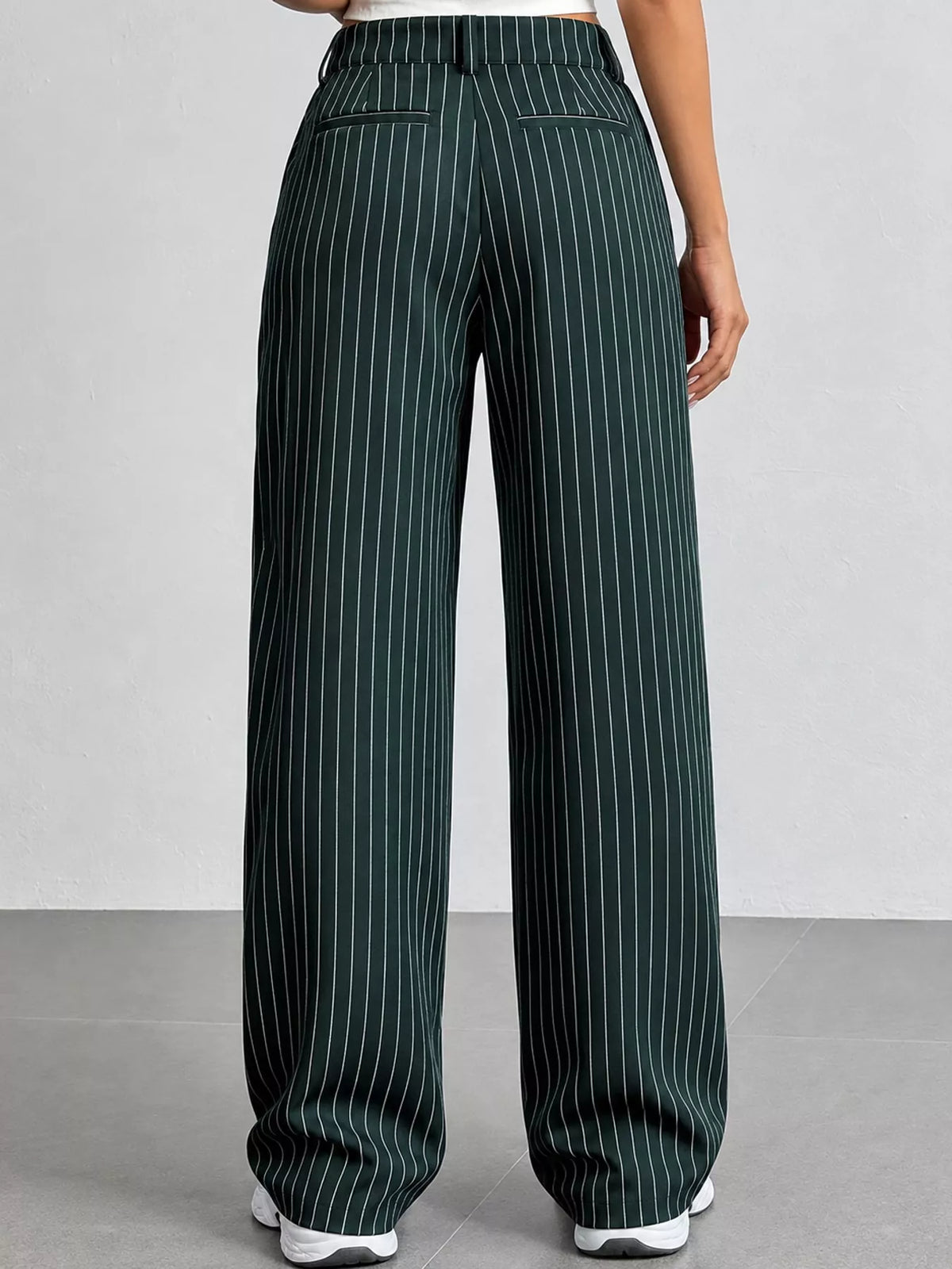 Striped Wide-Leg Pants