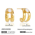 Double Curve Resin Huggie Earrings
