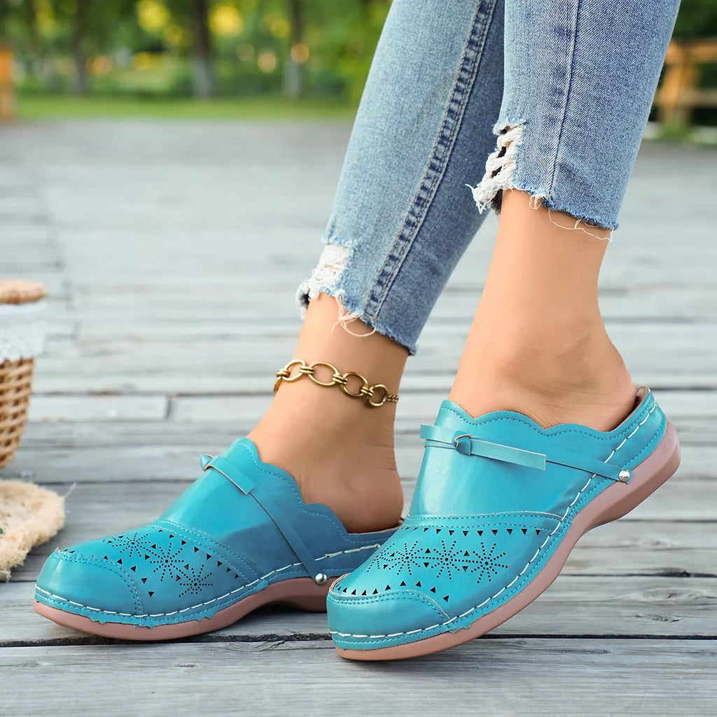 Round Toe Wedge Sandals