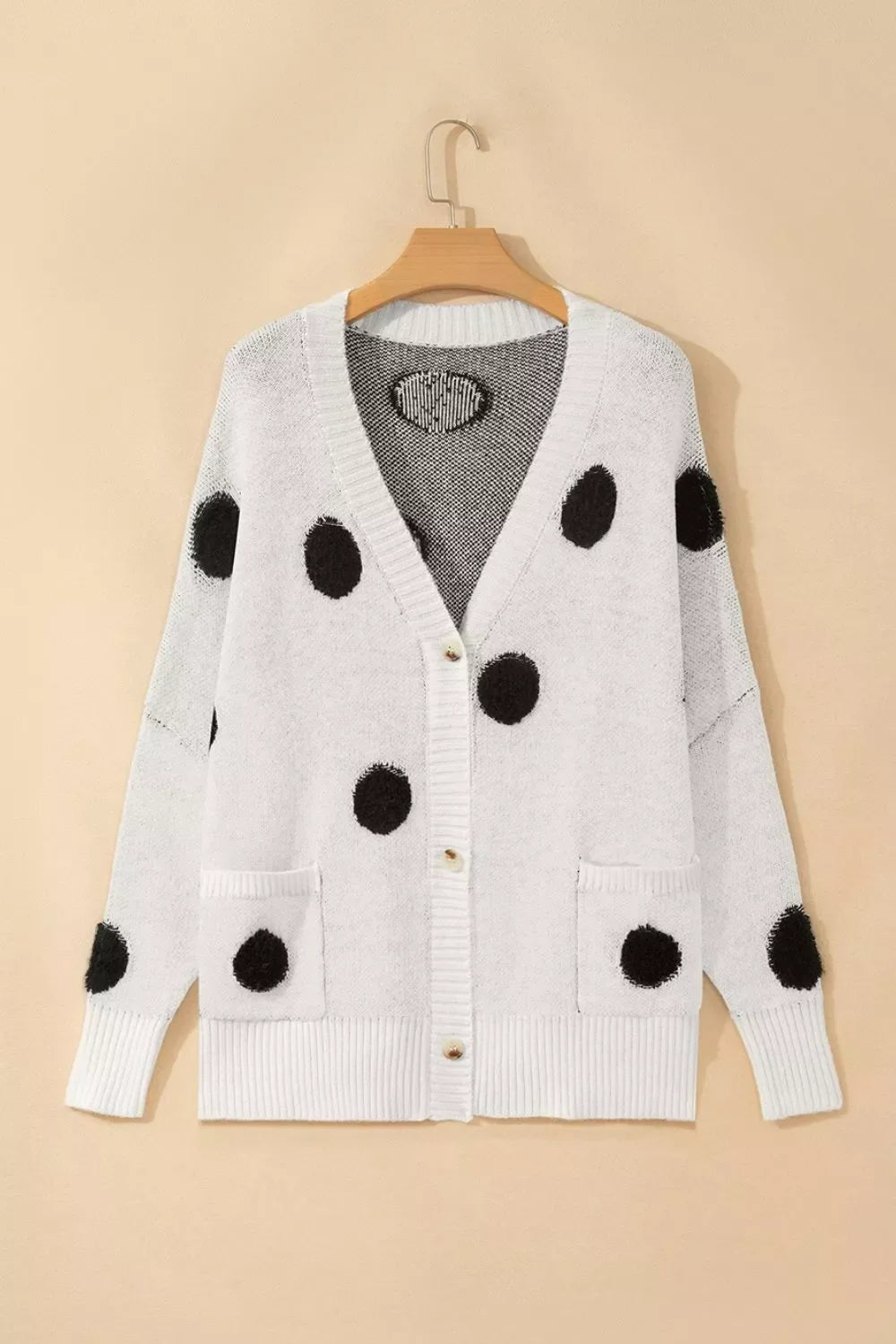 Polka Dot Button Up Cardigan
