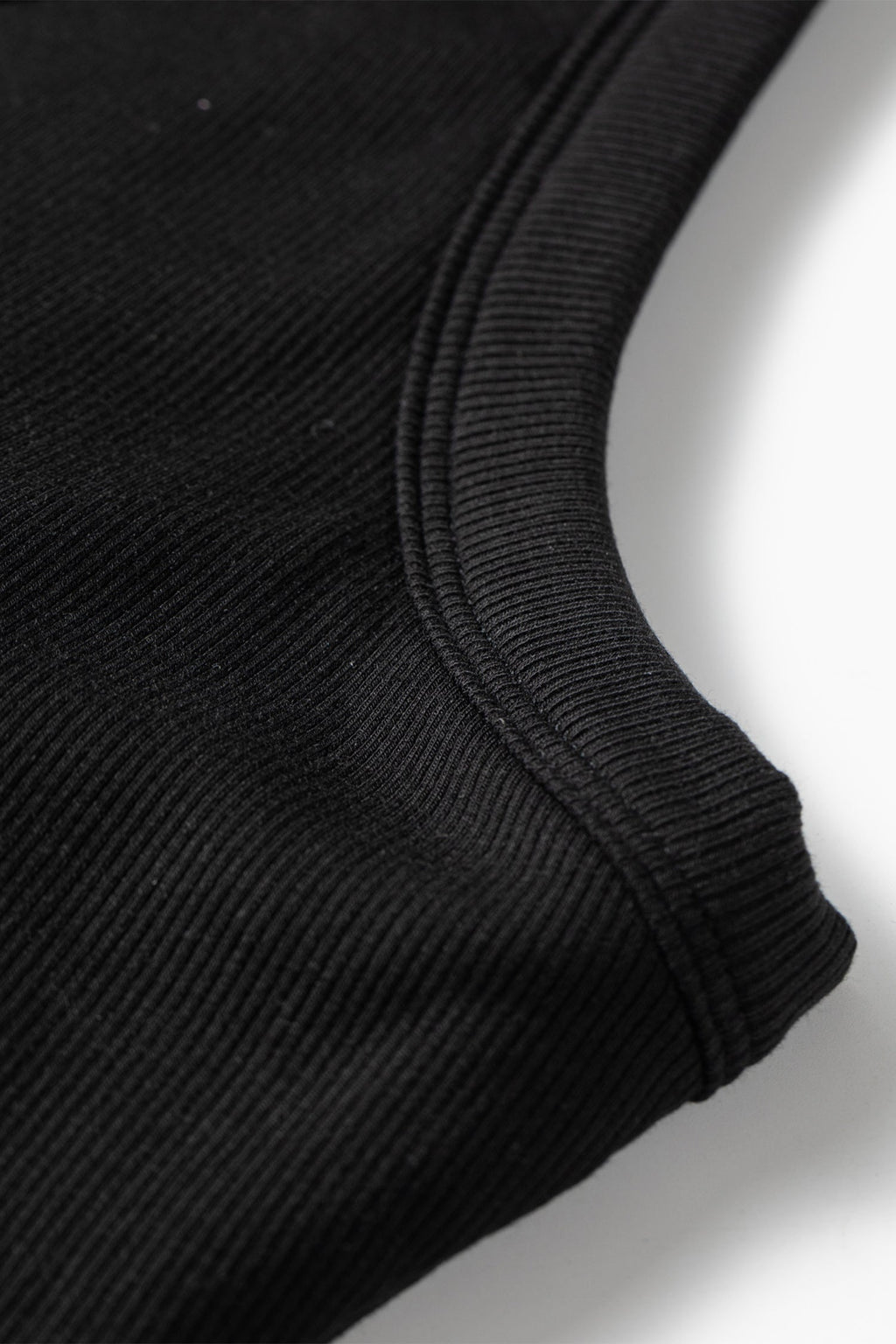 Dark Khaki Slim Ribbed Padded Tank Top