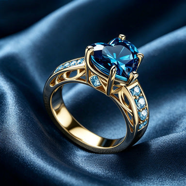 Creative Fashion Blue Zircon Ring