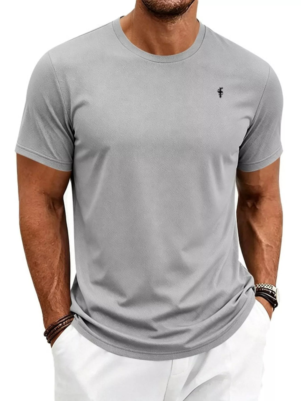 Men's Full Size Classic Fit Crew Neck T-Shirt Plus Size