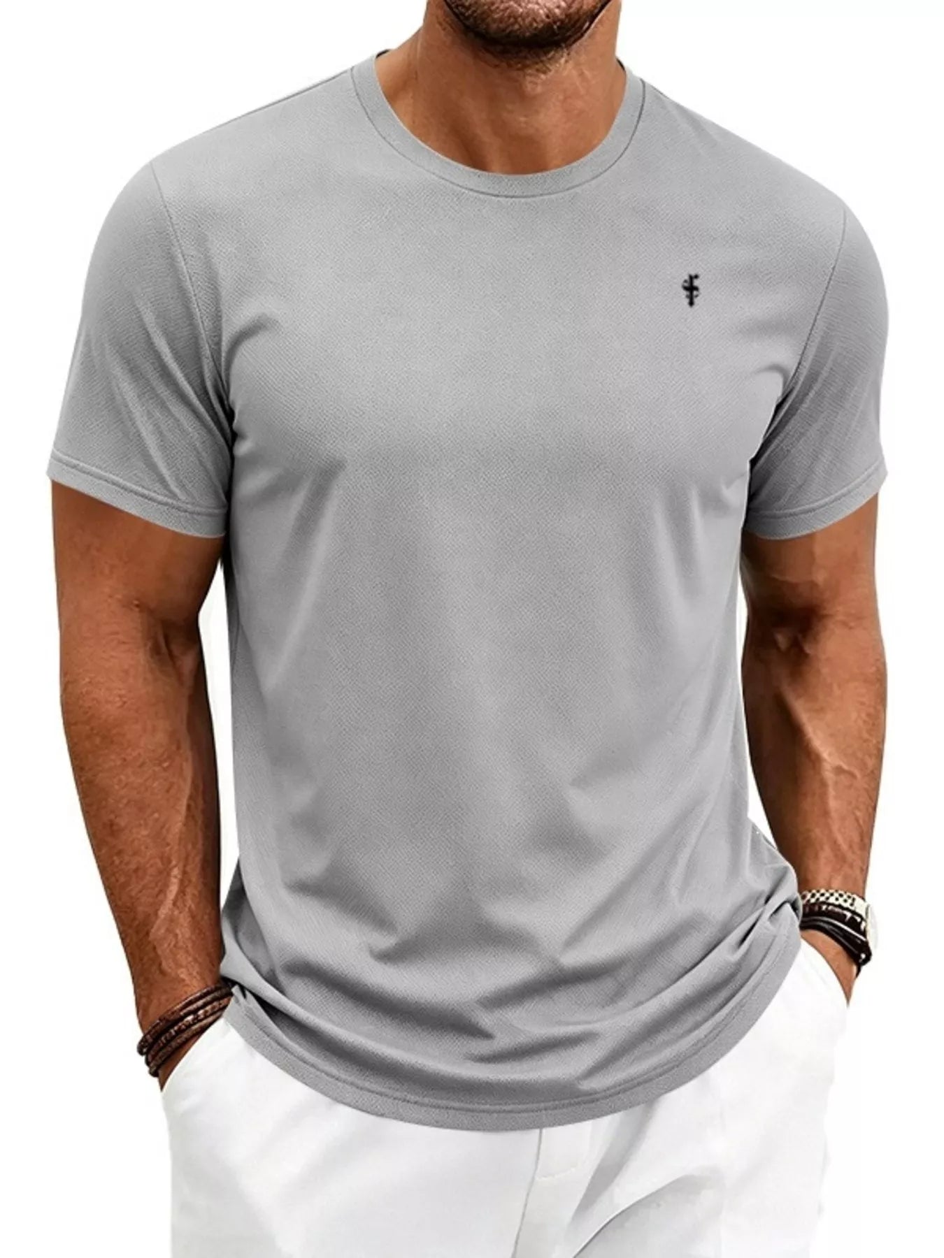 Men's Full Size Classic Fit Crew Neck T-Shirt Plus Size