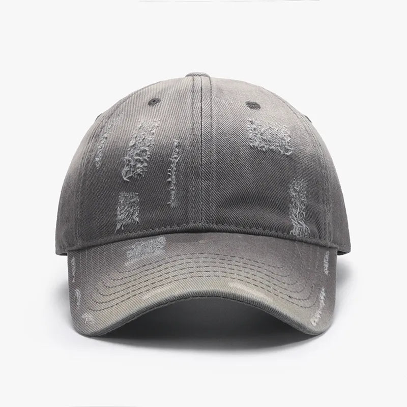 Adjustable Distressed Washed Cotton Baseball Hat