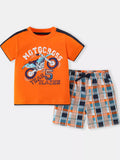 Children's Round Neck Top and Shorts Set