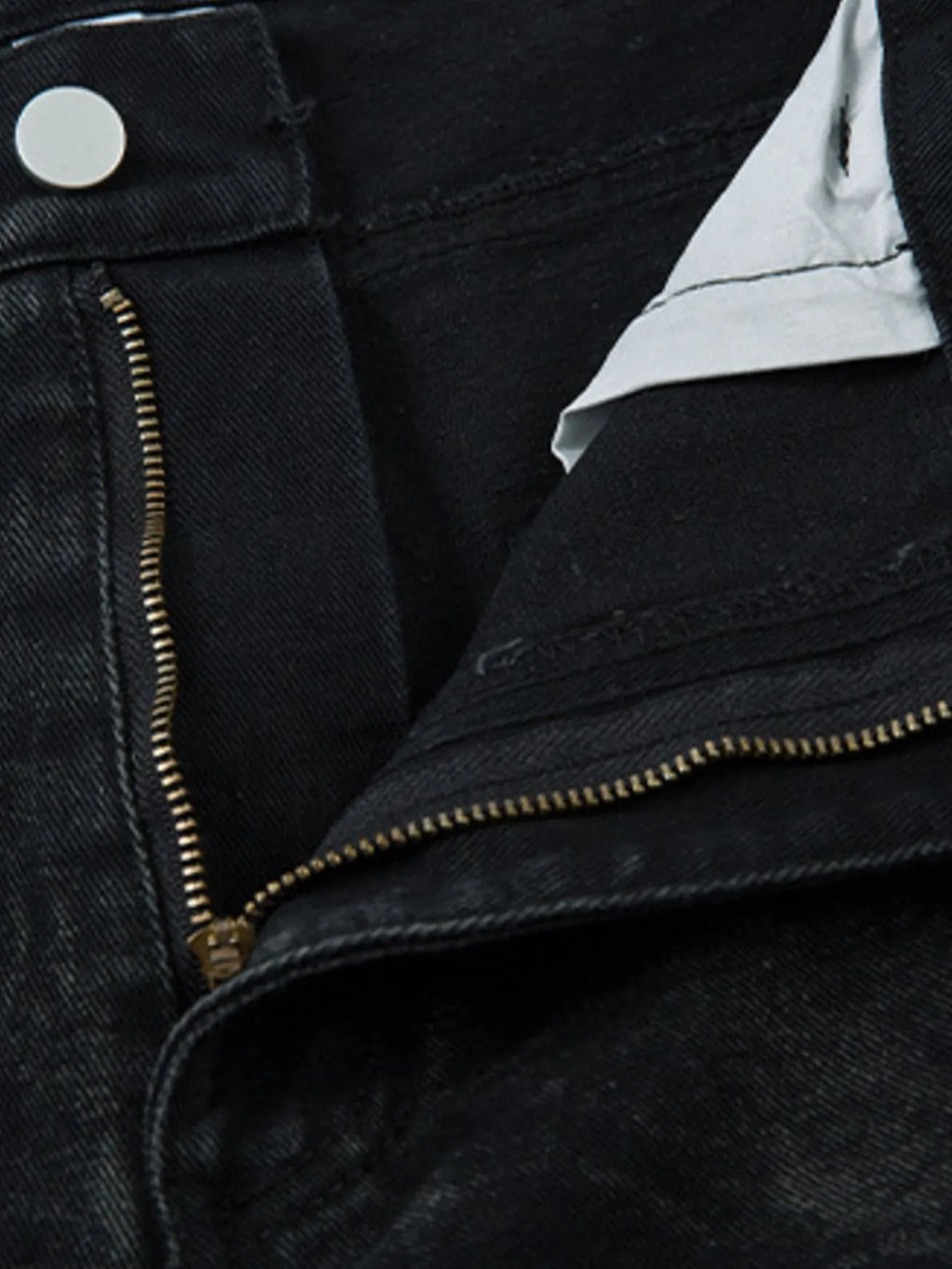Men's Wide Leg Jeans with Ruched Detail