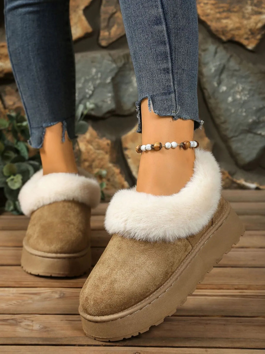 Round Toe Platform Boots