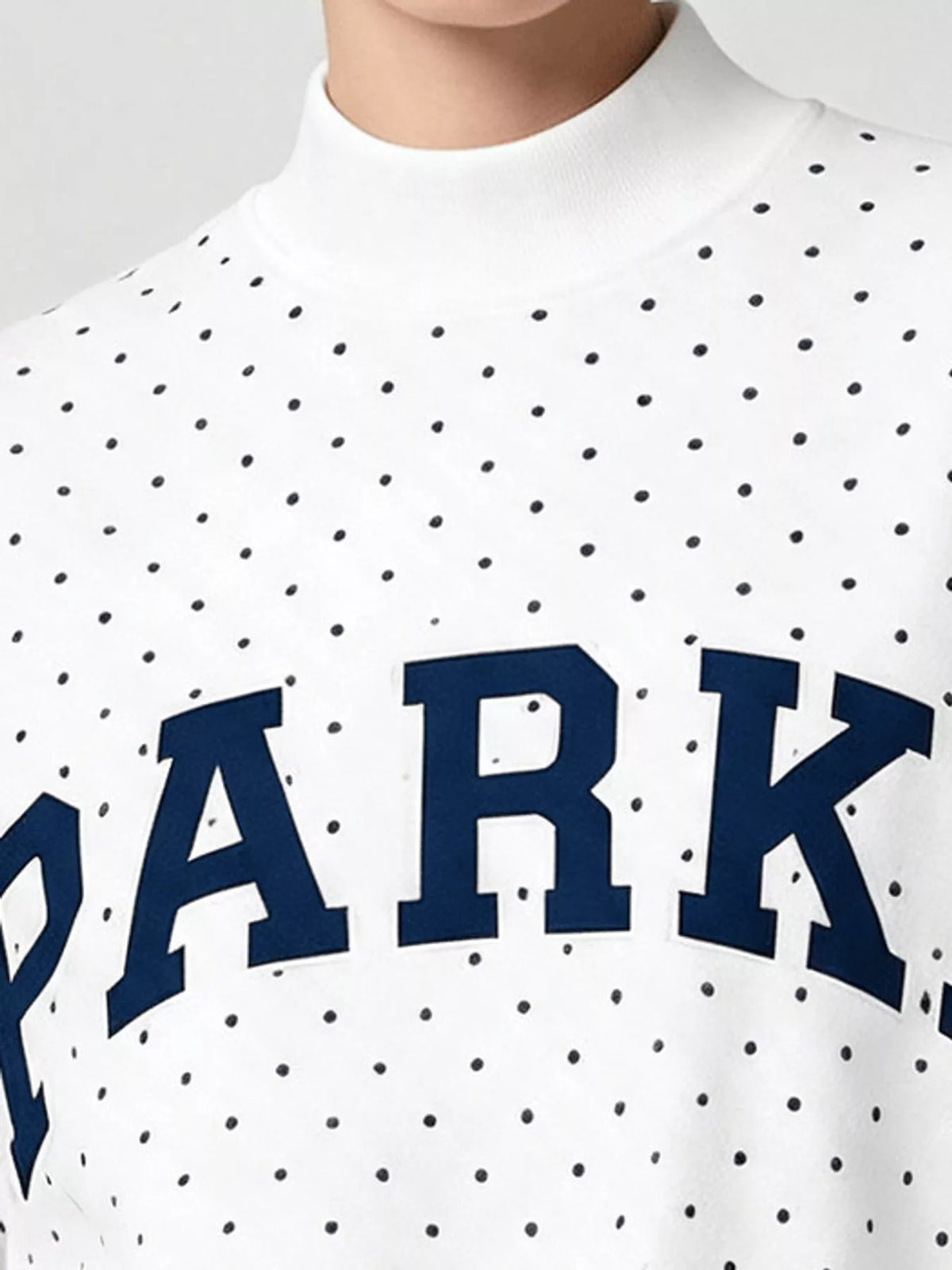 Polka Dot Letter Graphic Sweatshirt