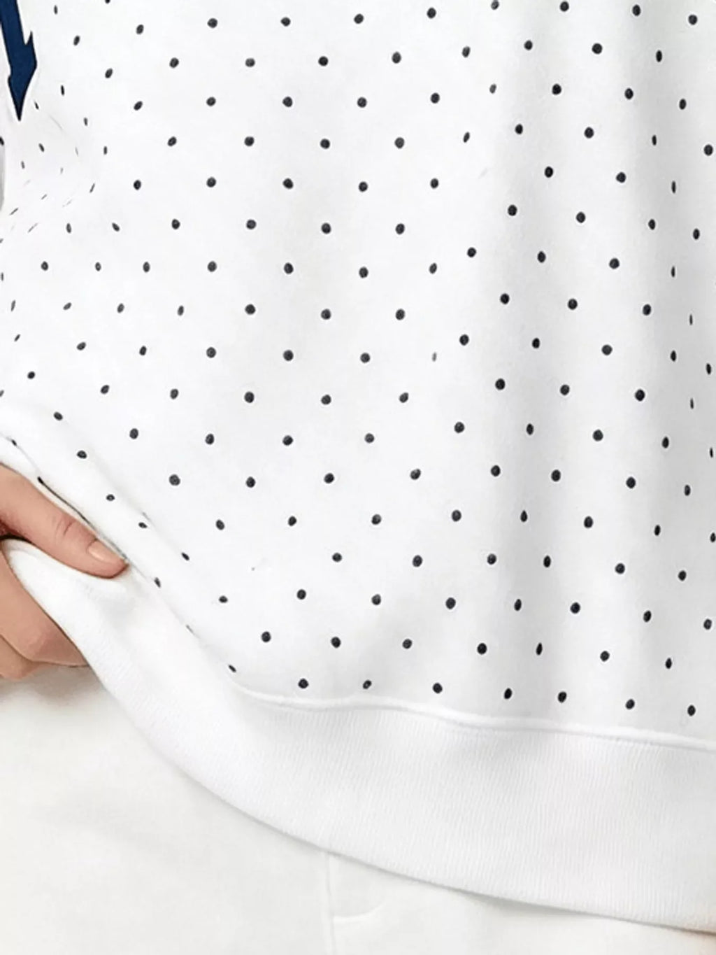 Polka Dot Letter Graphic Sweatshirt