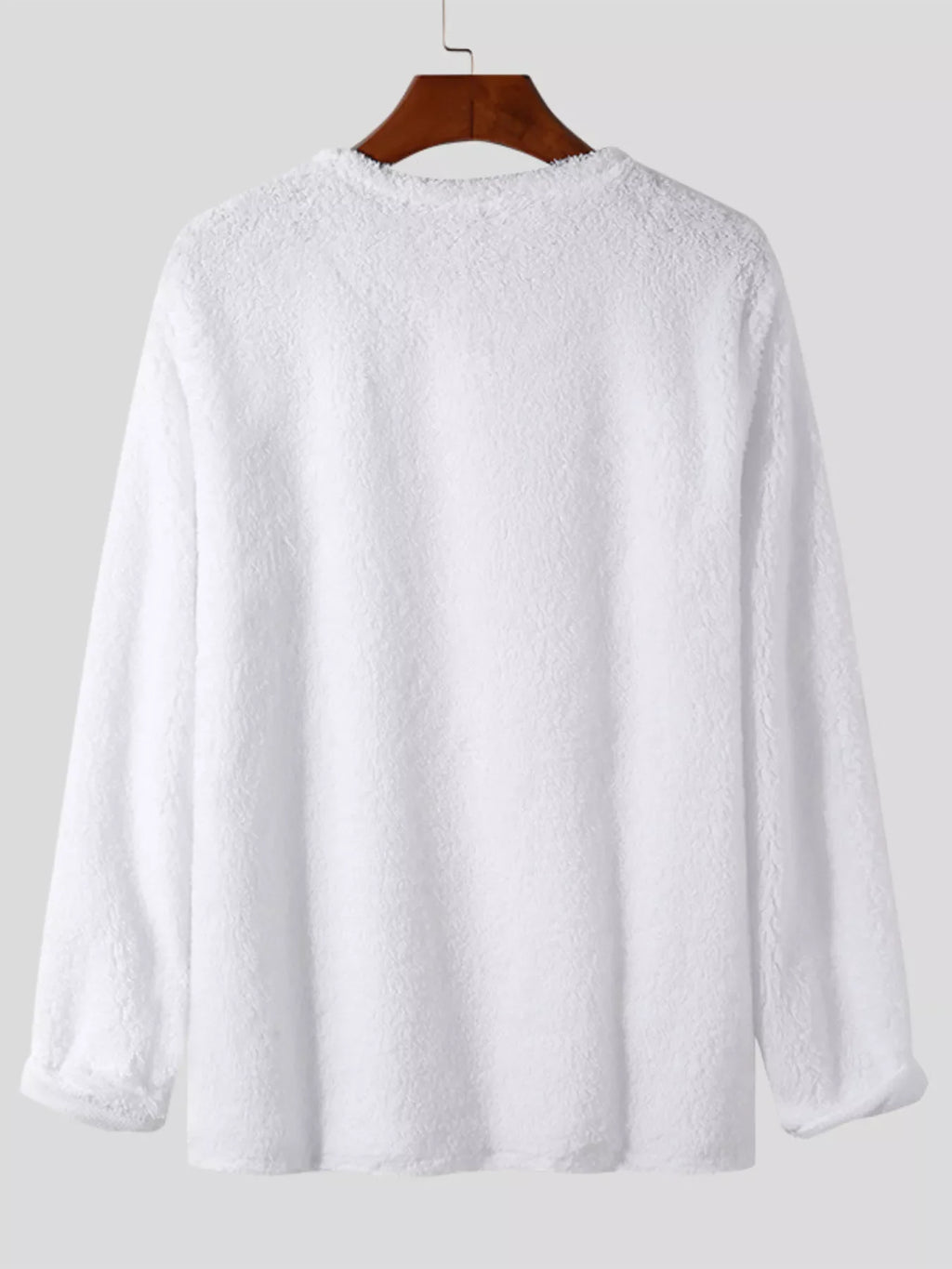 Men's Full Size Textured Long Sleeve Sweater Plus Size