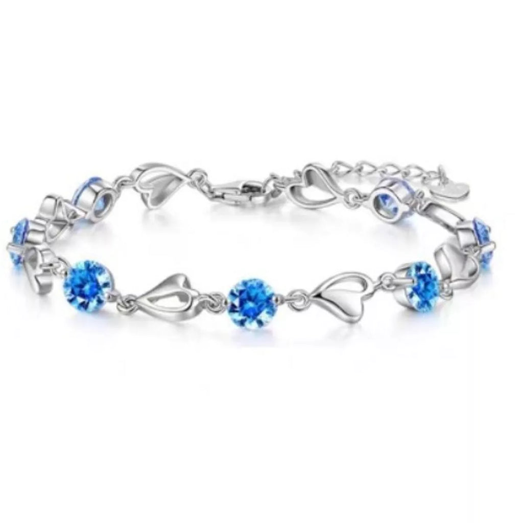 925 Sterling Silver Crystal Bracelet