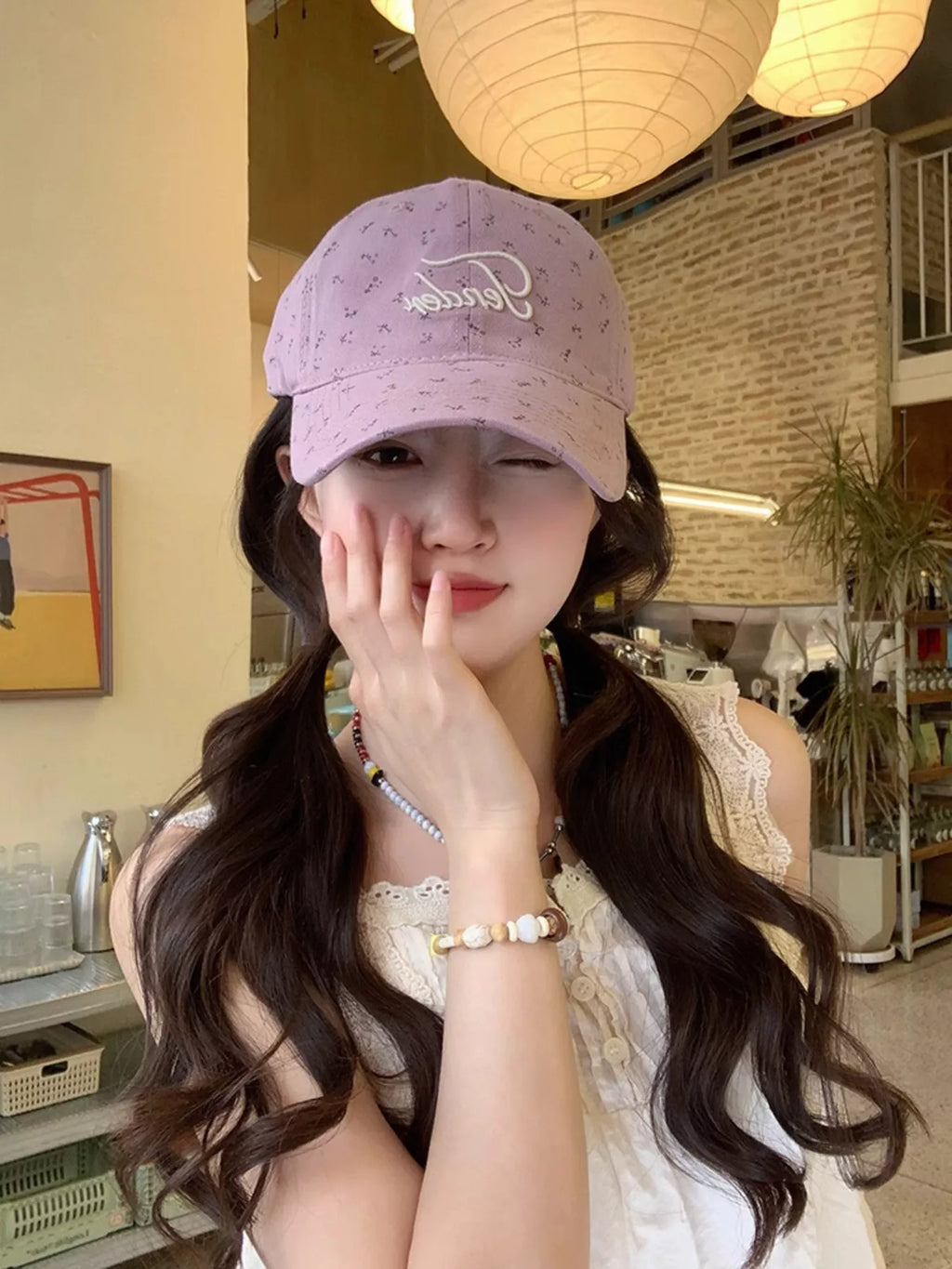 Floral Embroidered Baseball Cap
