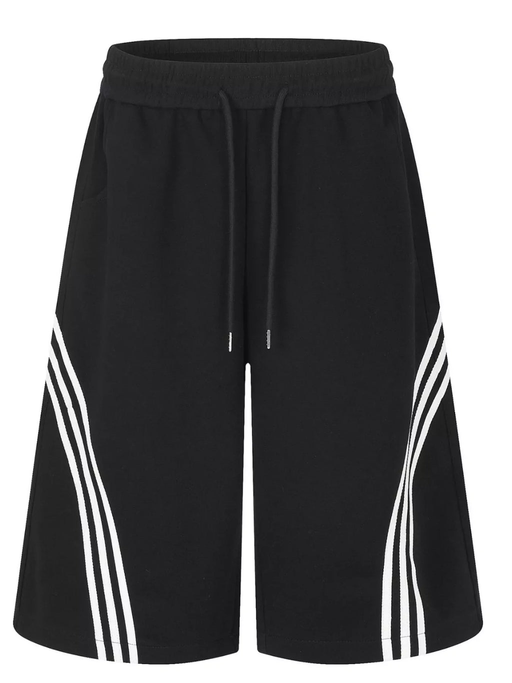 Men's Striped Wide-Leg Cropped Pants