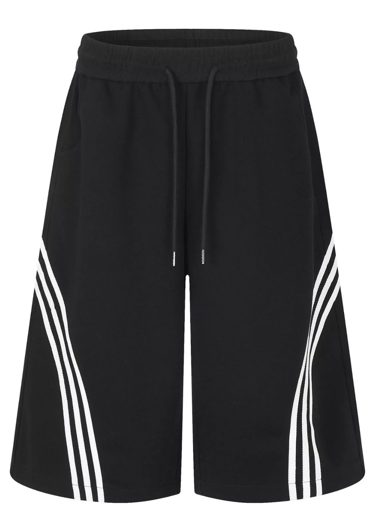 Men's Striped Wide-Leg Cropped Pants