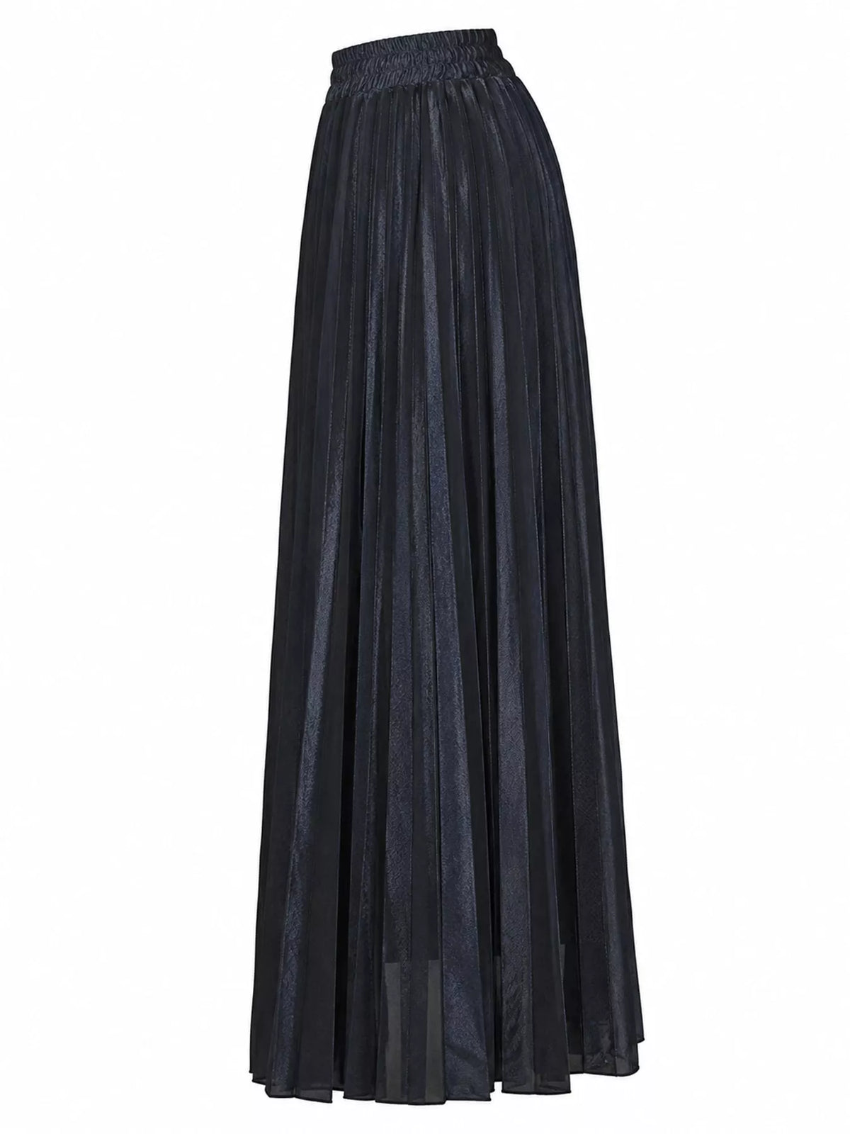 High-Waisted Pleated Maxi Skirt