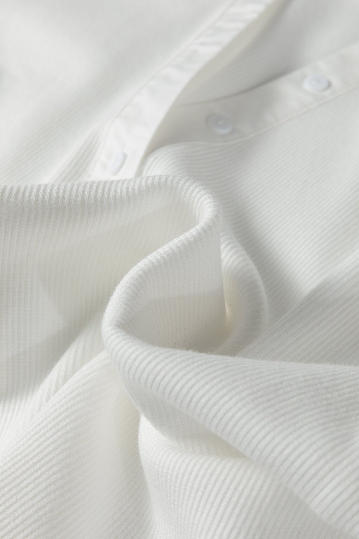 Stripe Patchwork Buttoned V-Neck Ribbed Knit Top