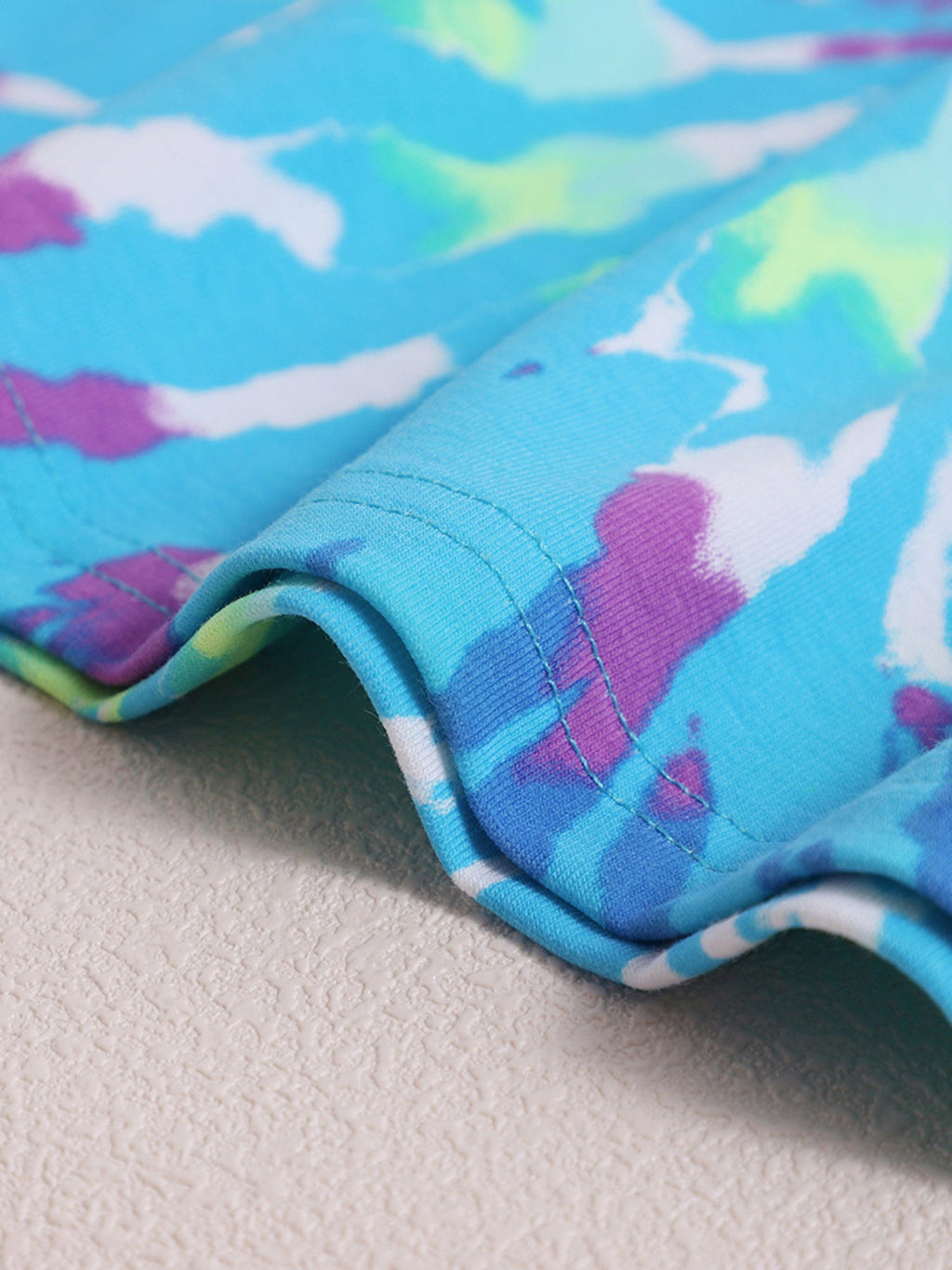 Children's Tie-Dye Ruffle Sleeve Dress