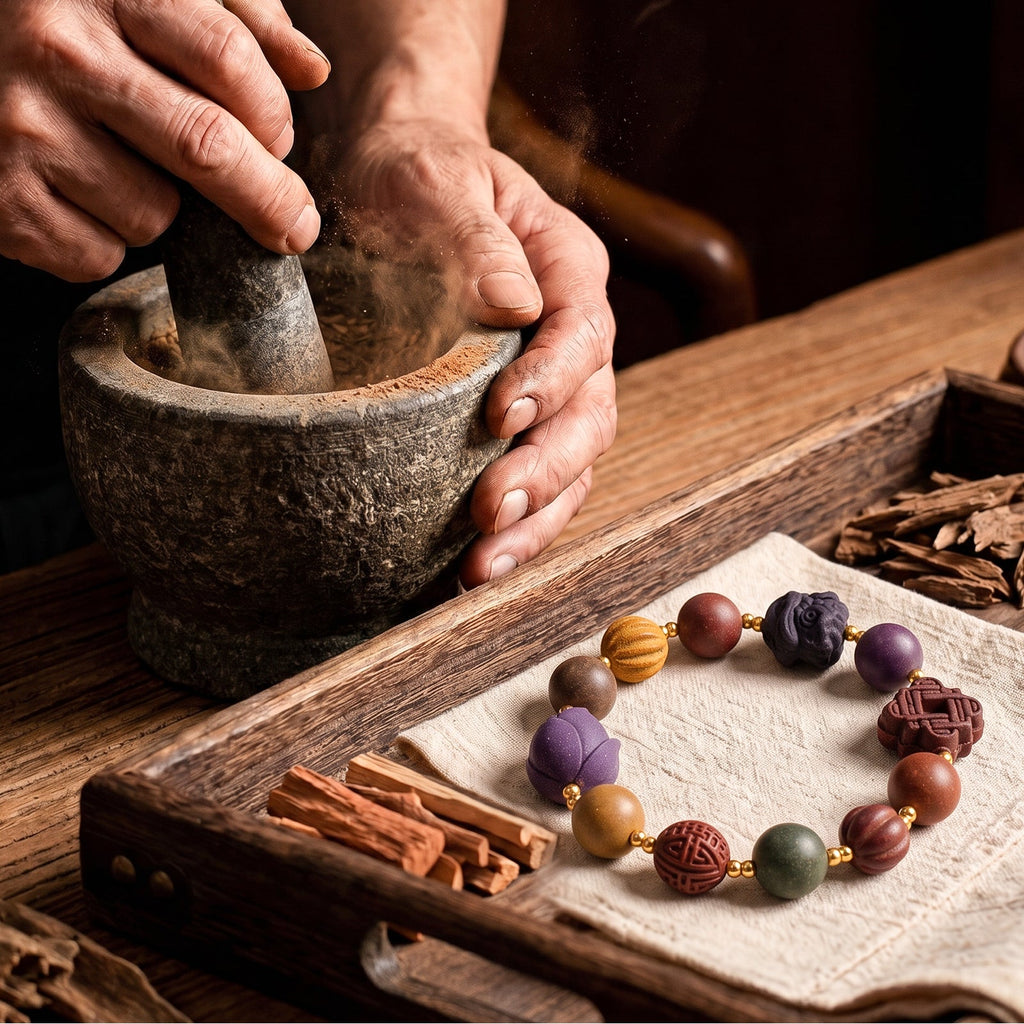 Versatile And Minimalist Chinese Herbal Bracelet