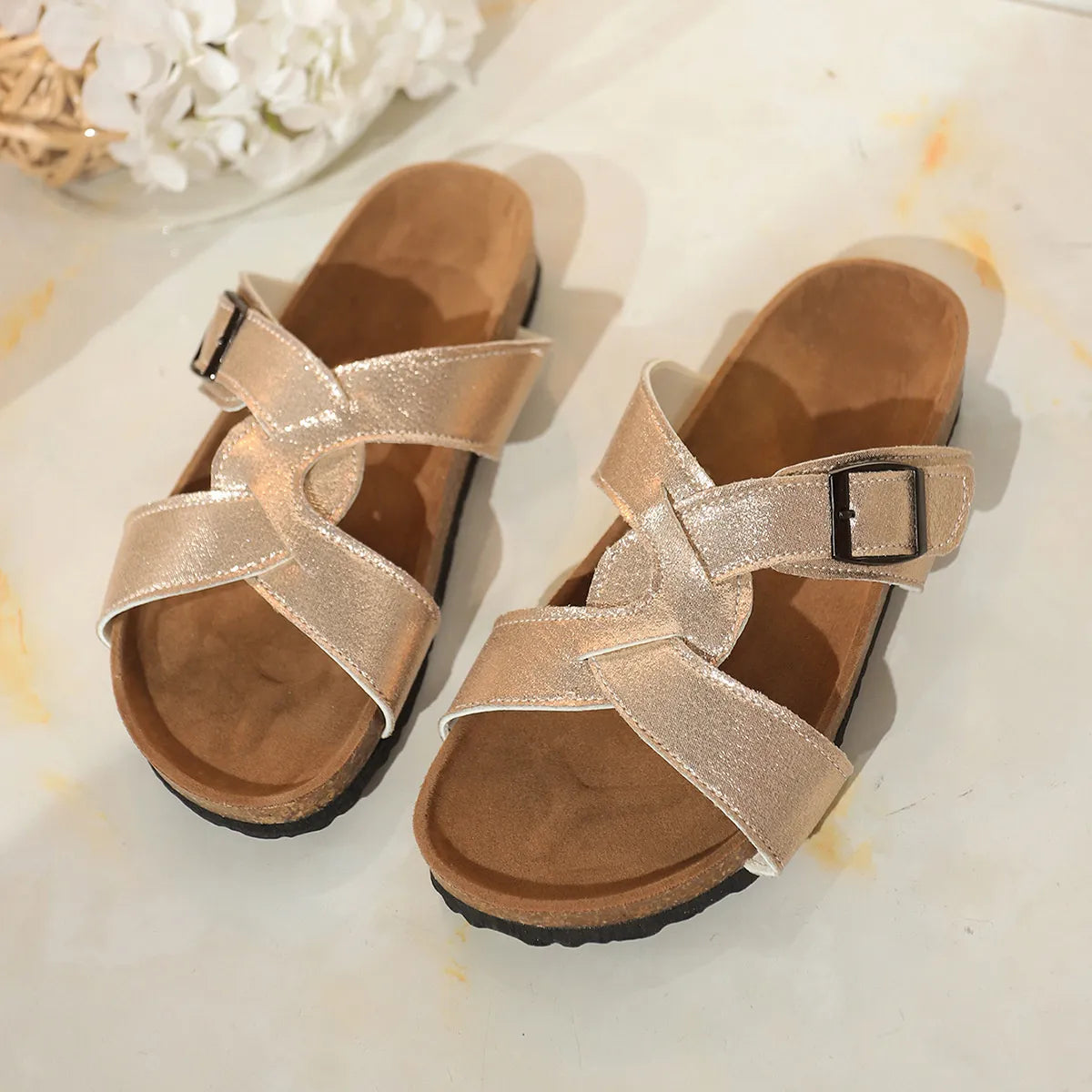 Open Toe Buckle Sandals