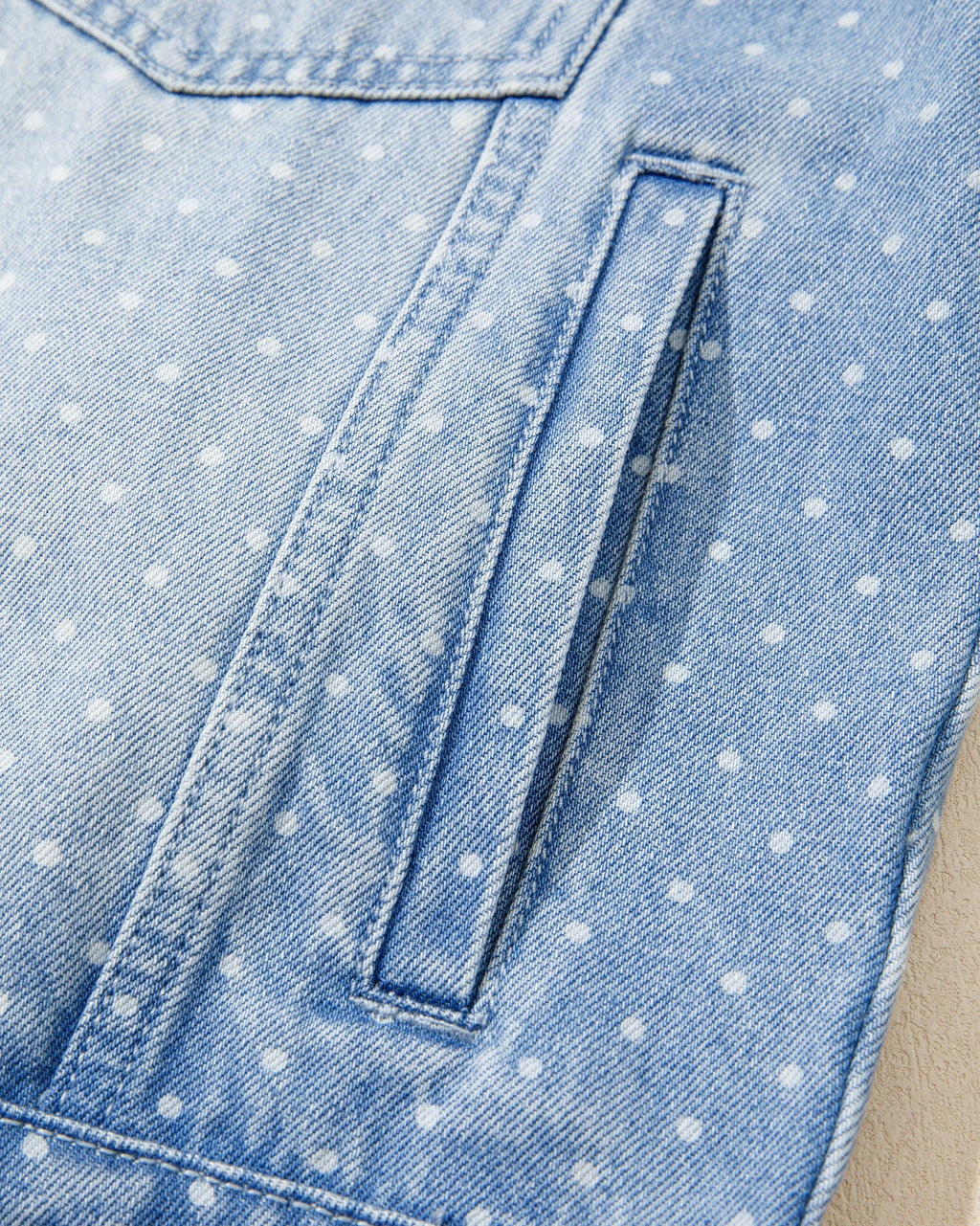Polka Dot Denim Jacket