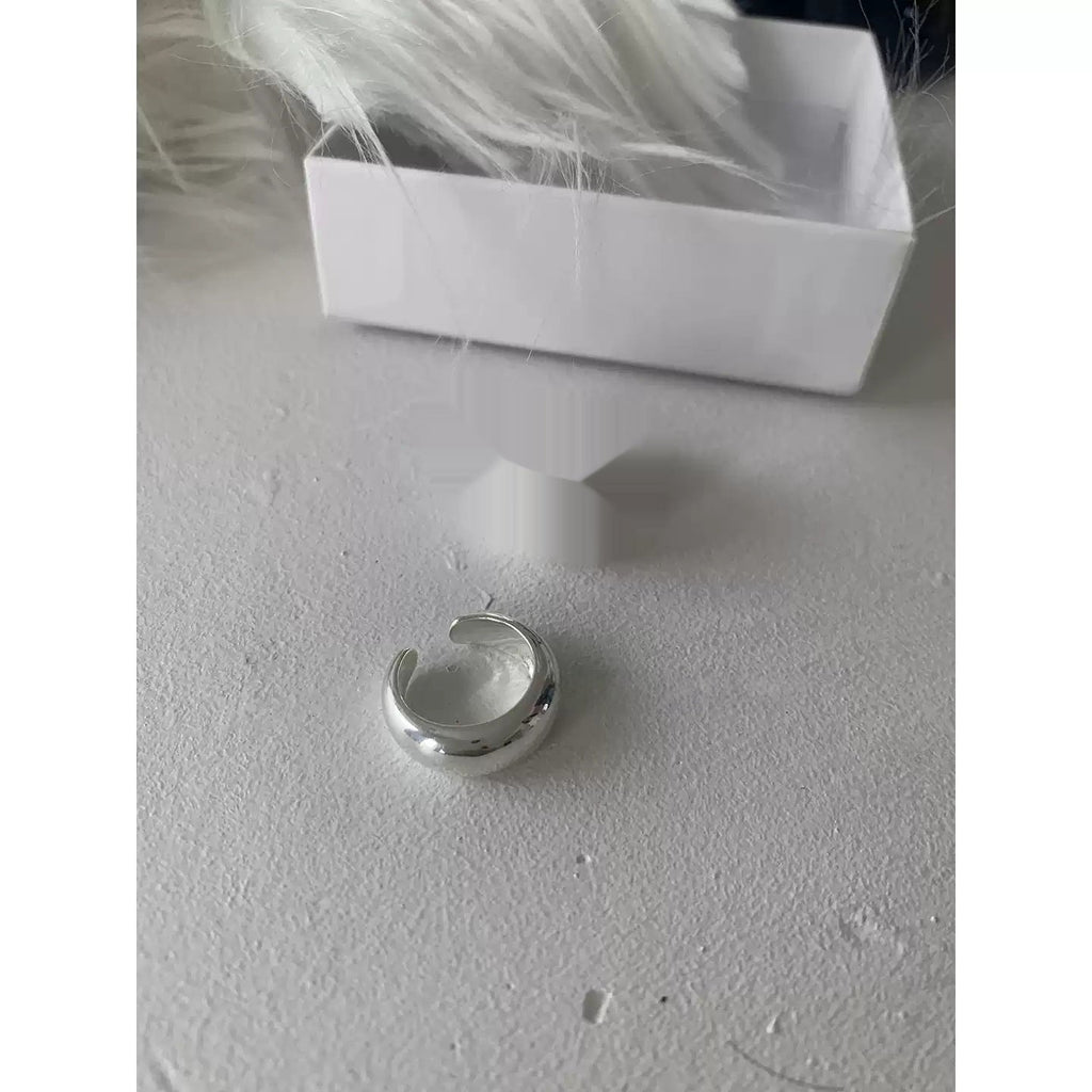 Versatile Smooth-surface Chubby Minimalist Ring For Stacking
