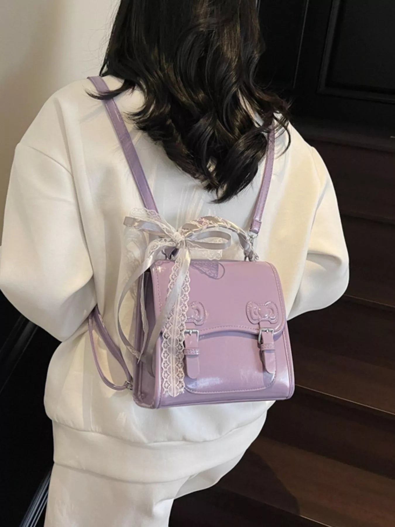 PU Leather Backpack Bag