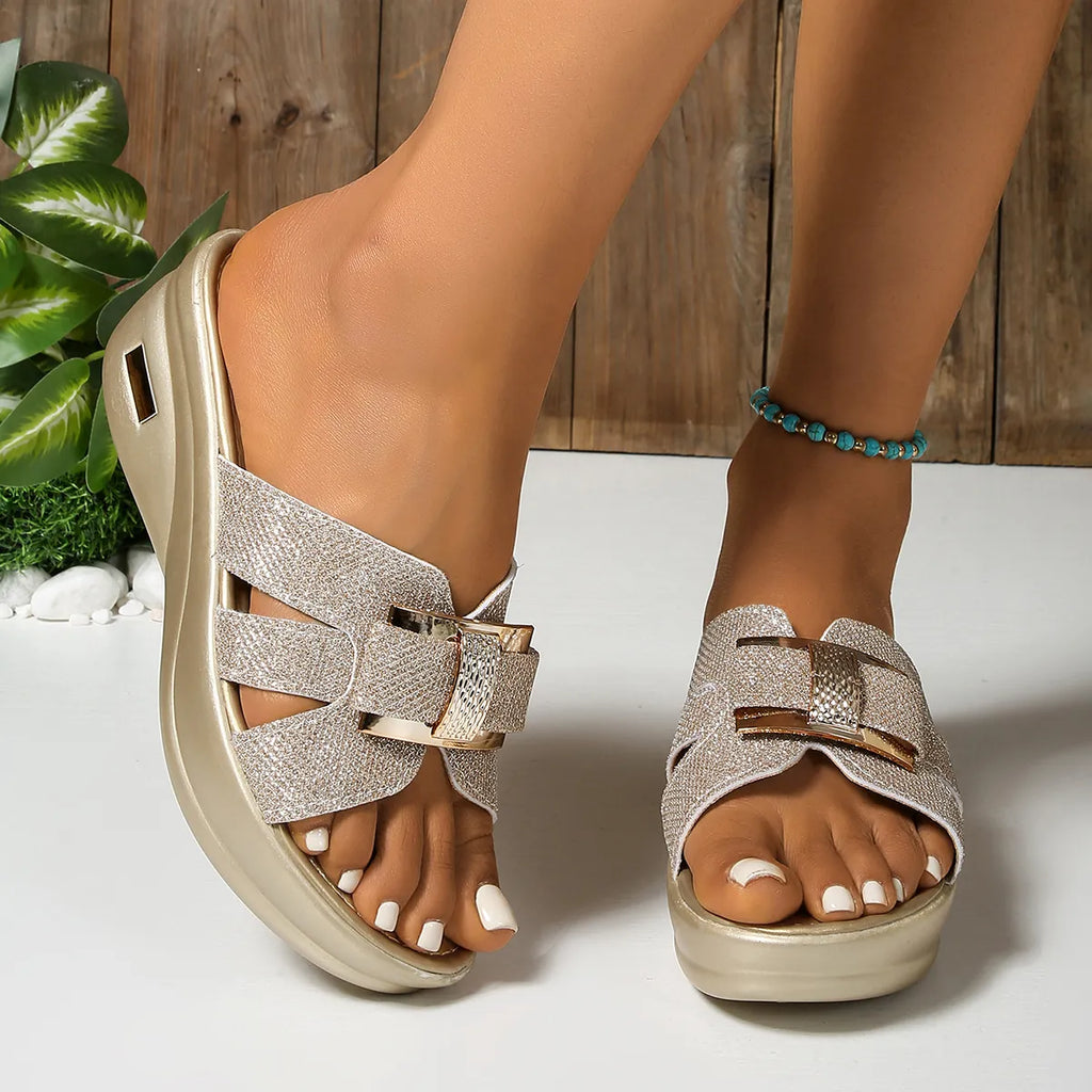 Open Toe Platform Wedge Sandals