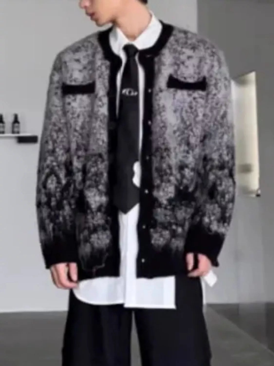 Men's Gradient Long Sleeve Cardigan