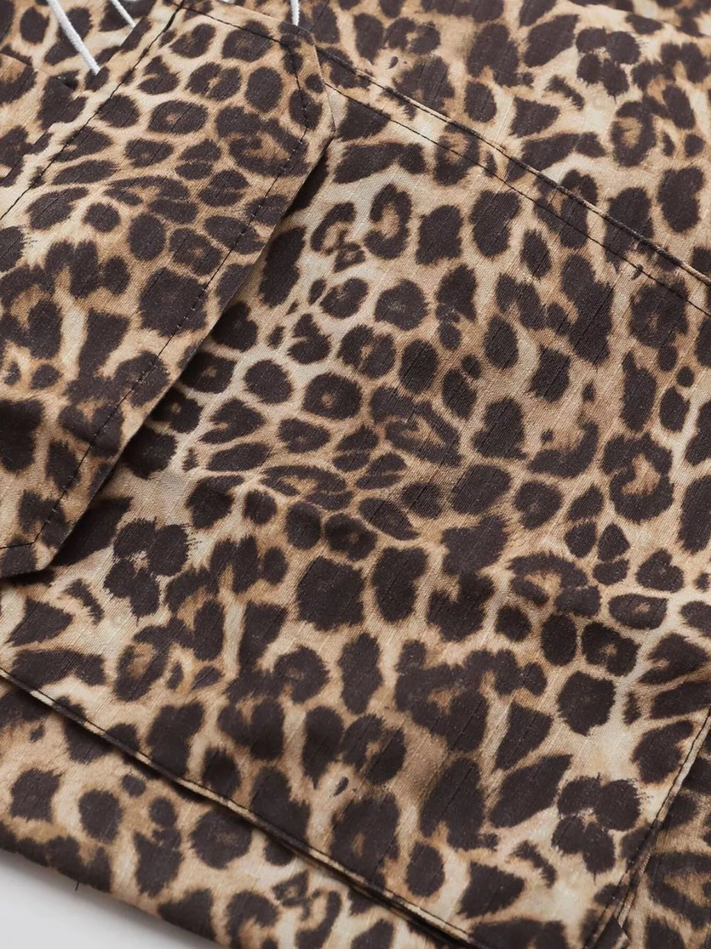 Men's Leopard Print Cargo Capris