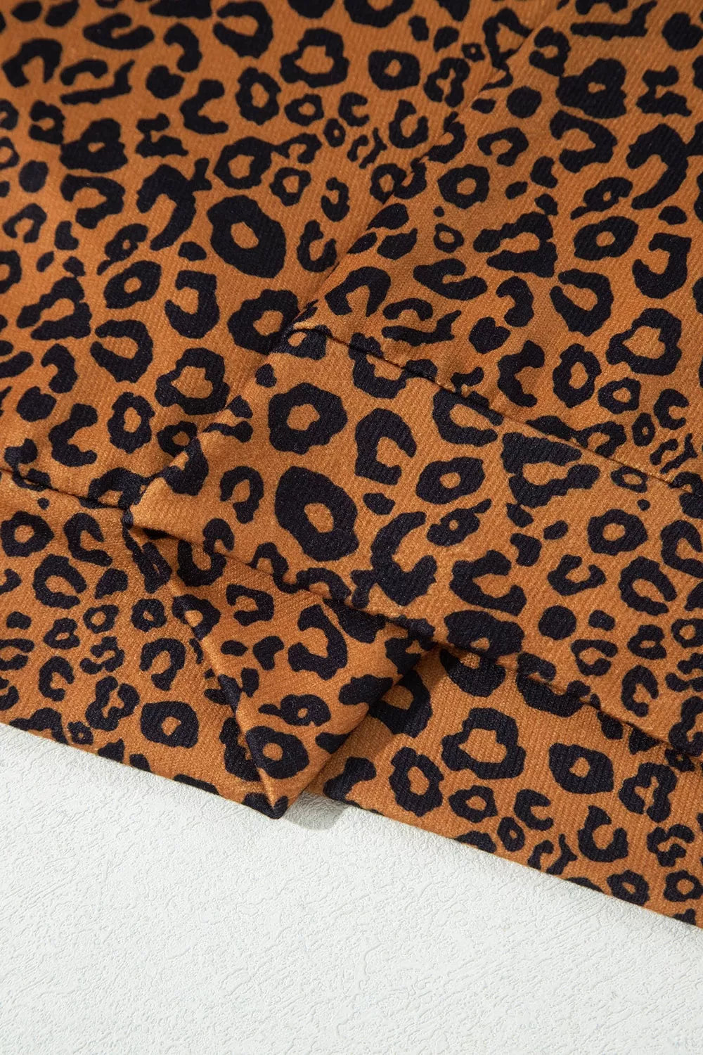 Leopard Print Long Sleeve Top Relaxed Pant Set