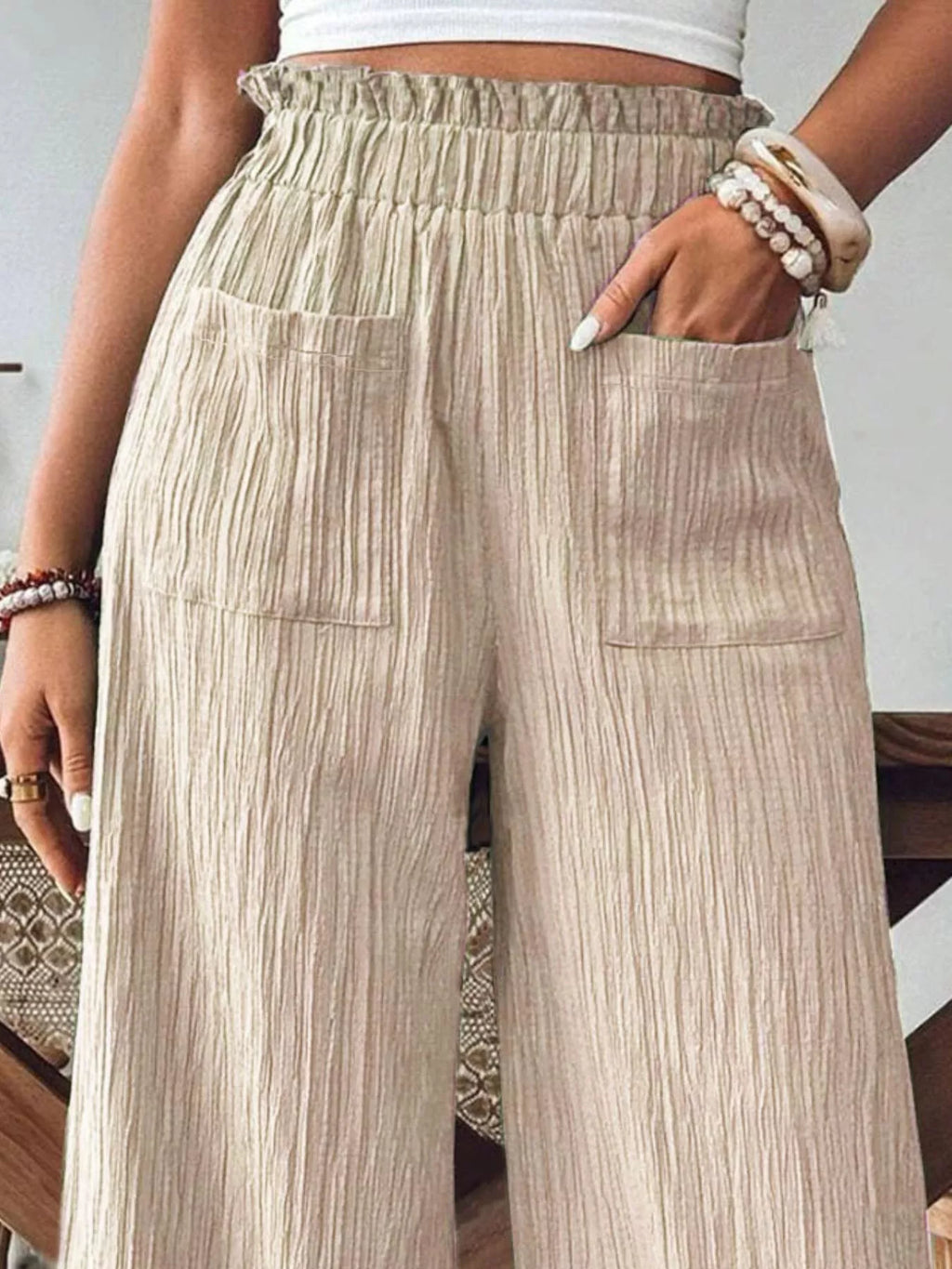 High-Waisted Wide Leg Pants