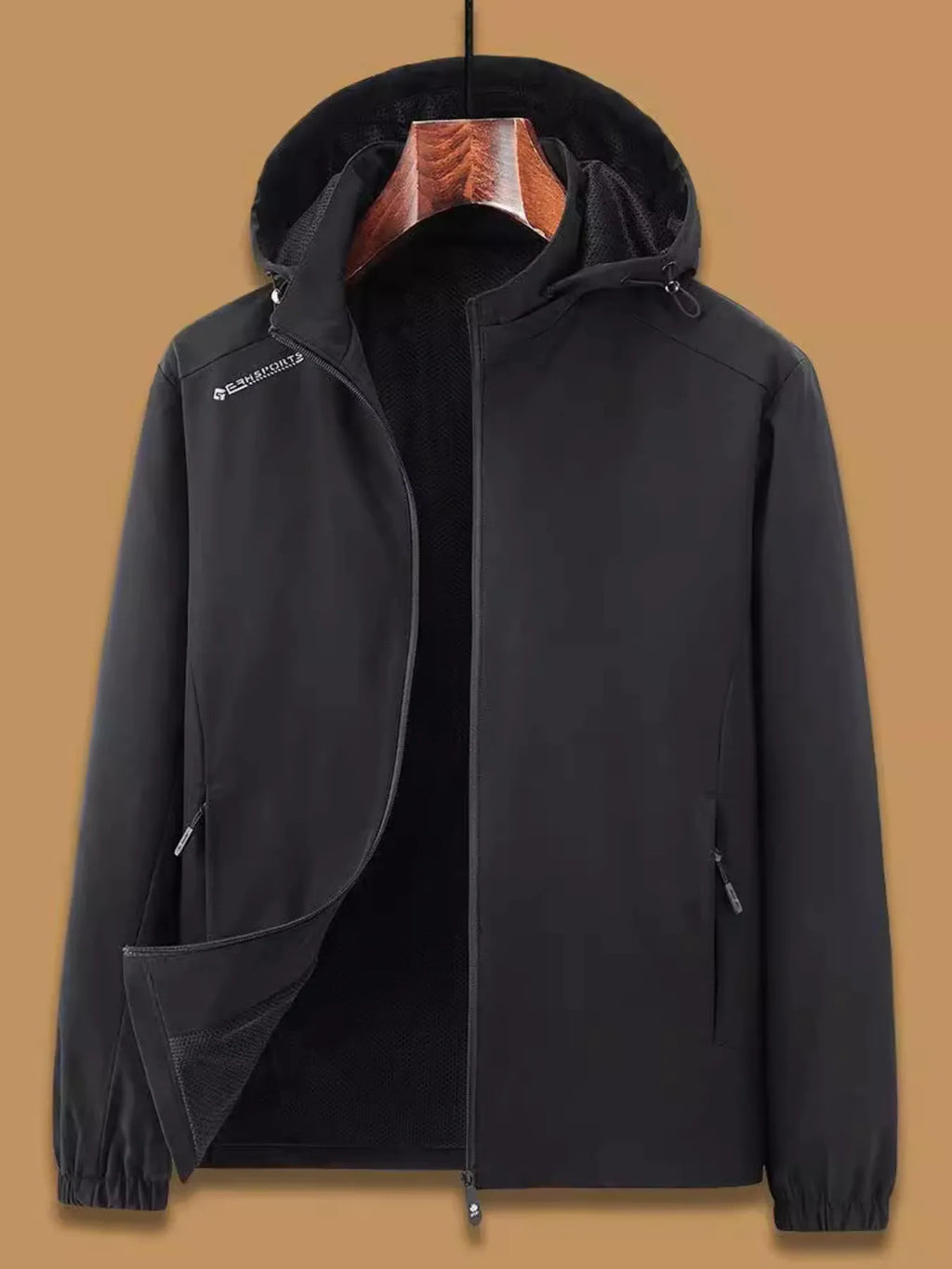 Men's Plus Size Casual Hooded Windproof Jacket